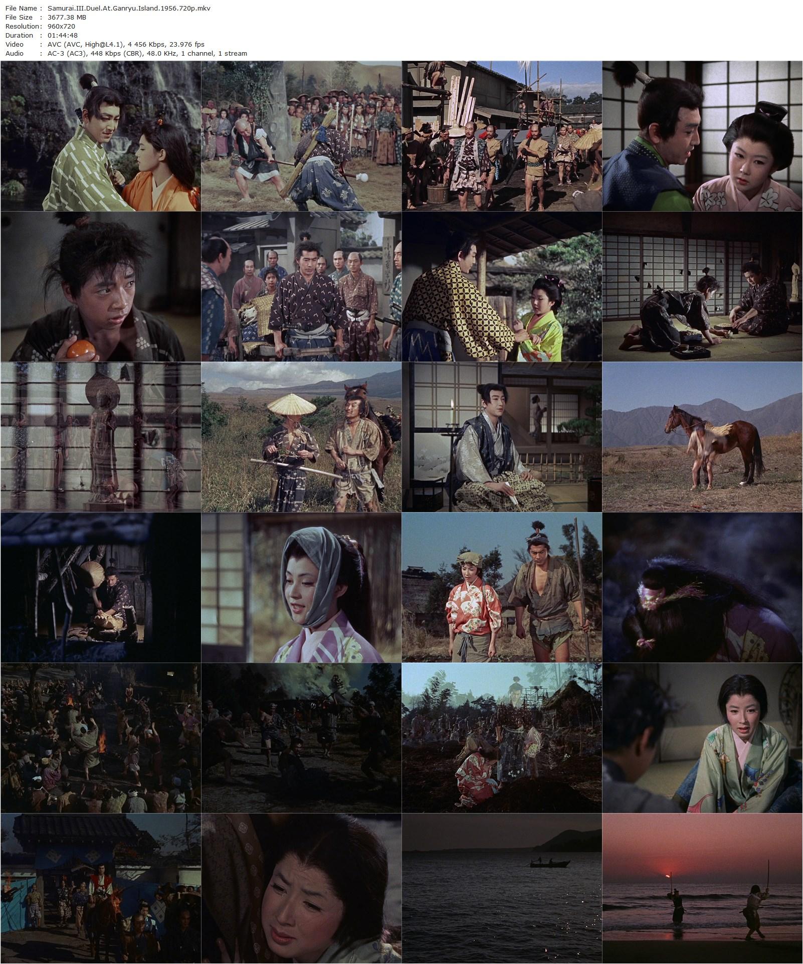 Samurai III: Duel at Ganryu Island (1956) Hiroshi Inagaki, Toshirô Mifune, Mariko Okada, Kôji Tsuruta-poster