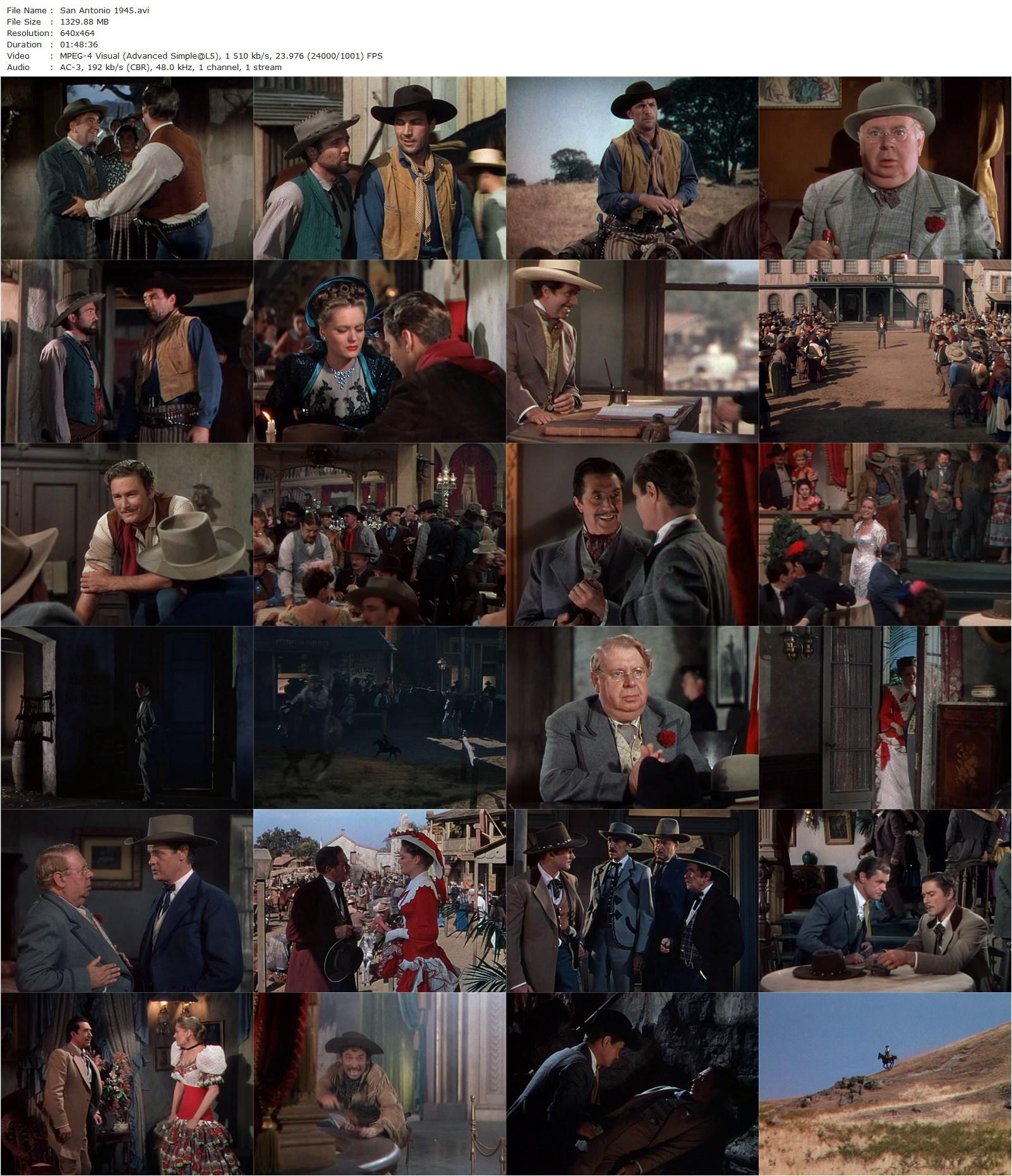 San Antonio (1945) David Butler, Robert Florey, Errol Flynn, Alexis Smith, S.Z. Sakall-poster