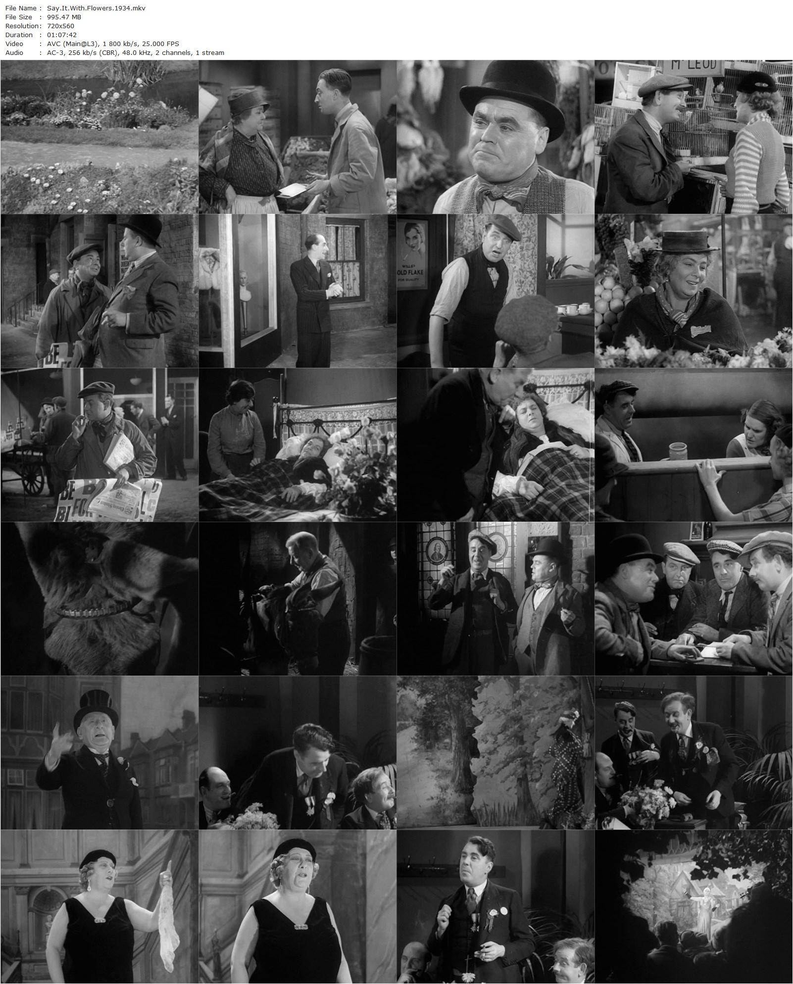 Say It with Flowers (1934) John Baxter, Mary Clare, Ben Field, George Carney-poster