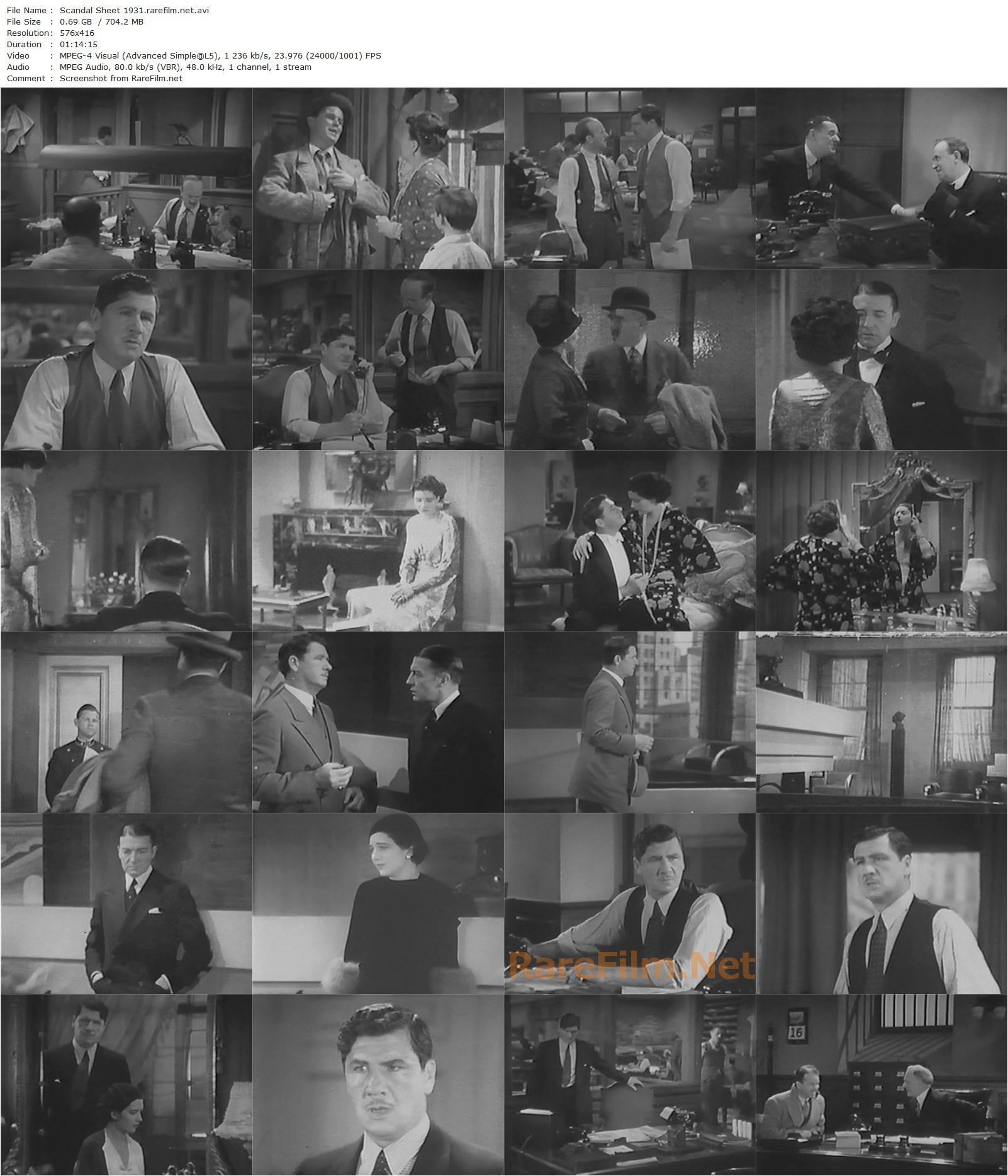 Scandal Sheet (1931) John Cromwell-poster