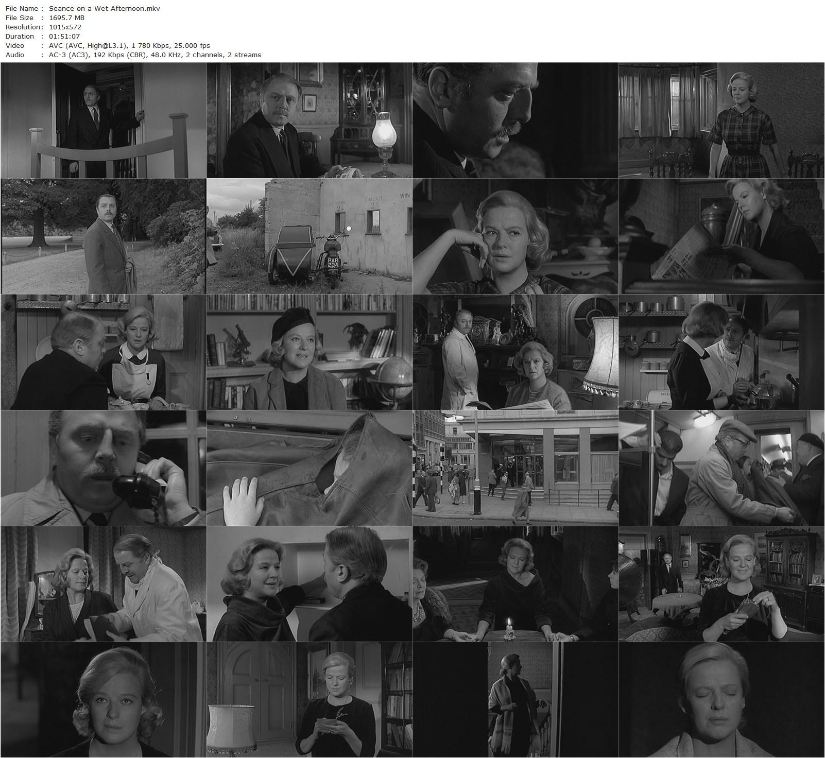 Seance on a Wet Afternoon (1964) Bryan Forbes, Kim Stanley, Richard Attenborough, Margaret Lacey-poster