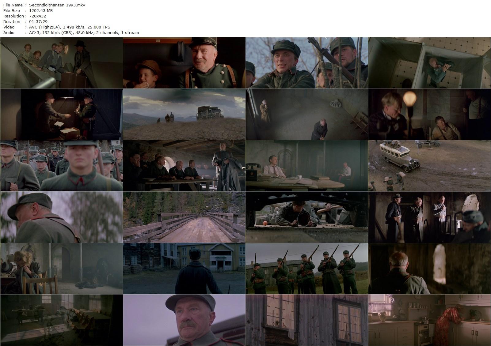 The Last Lieutenant AKA Secondløitnanten (1993) Hans Petter Moland, Espen Skjønberg, Lars Andreas Larssen, Gard B. Eidsvold-poster