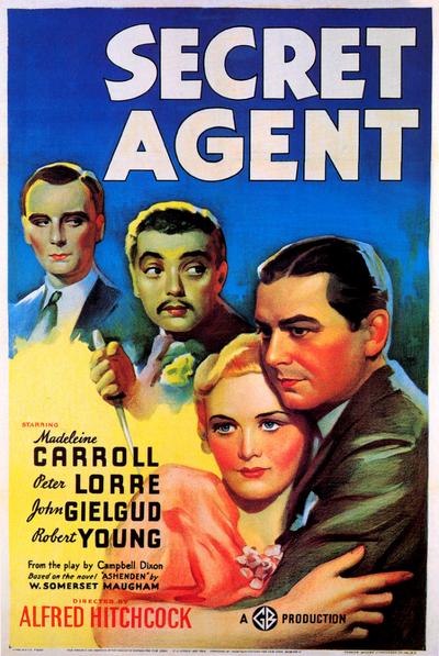 Secret Agent (1936) Alfred Hitchcock, John Gielgud, Madeleine Carroll, Robert Young