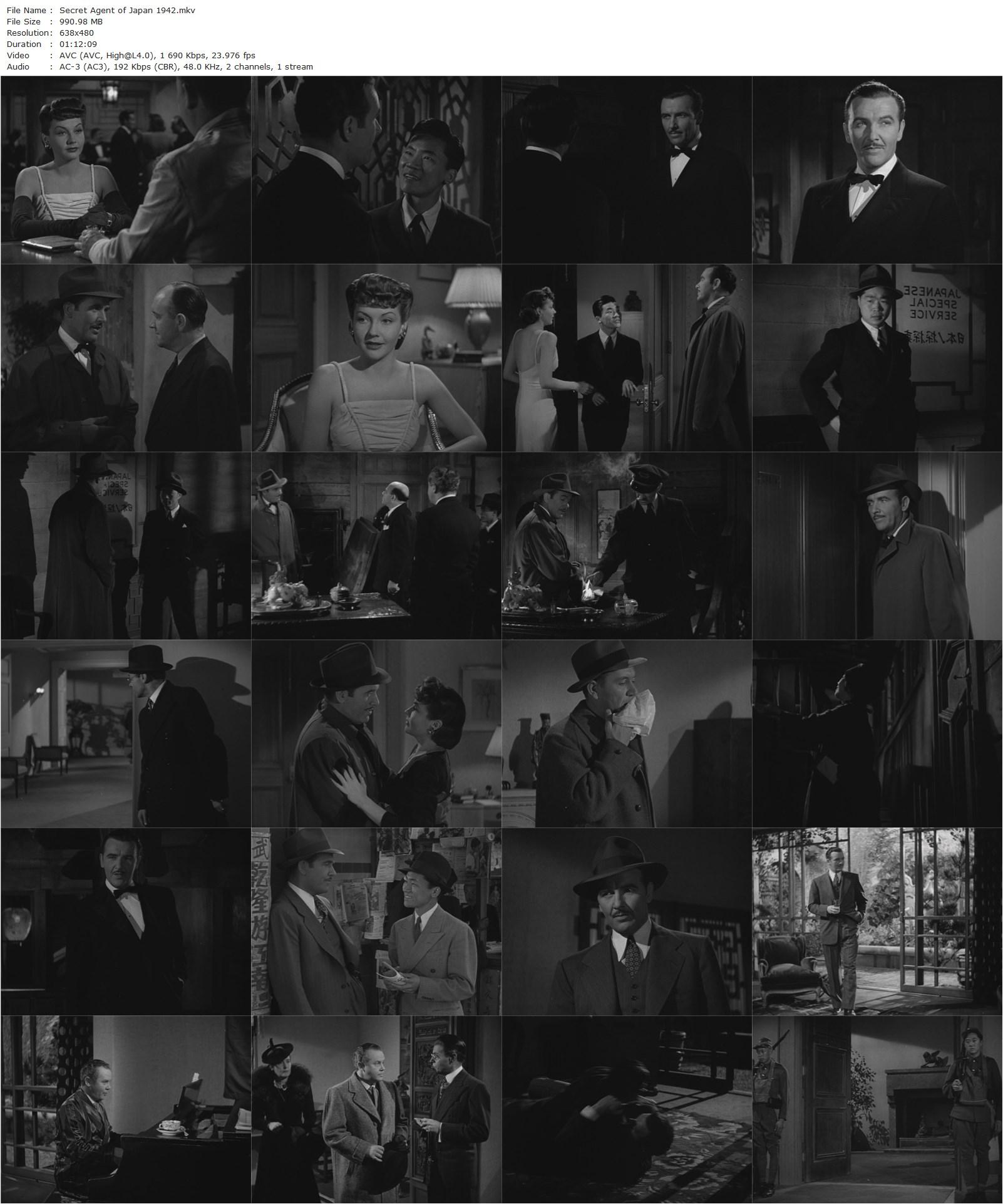 Secret Agent of Japan (1942) Irving Pichel, Preston Foster, Lynn Bari, Noel Madison-poster