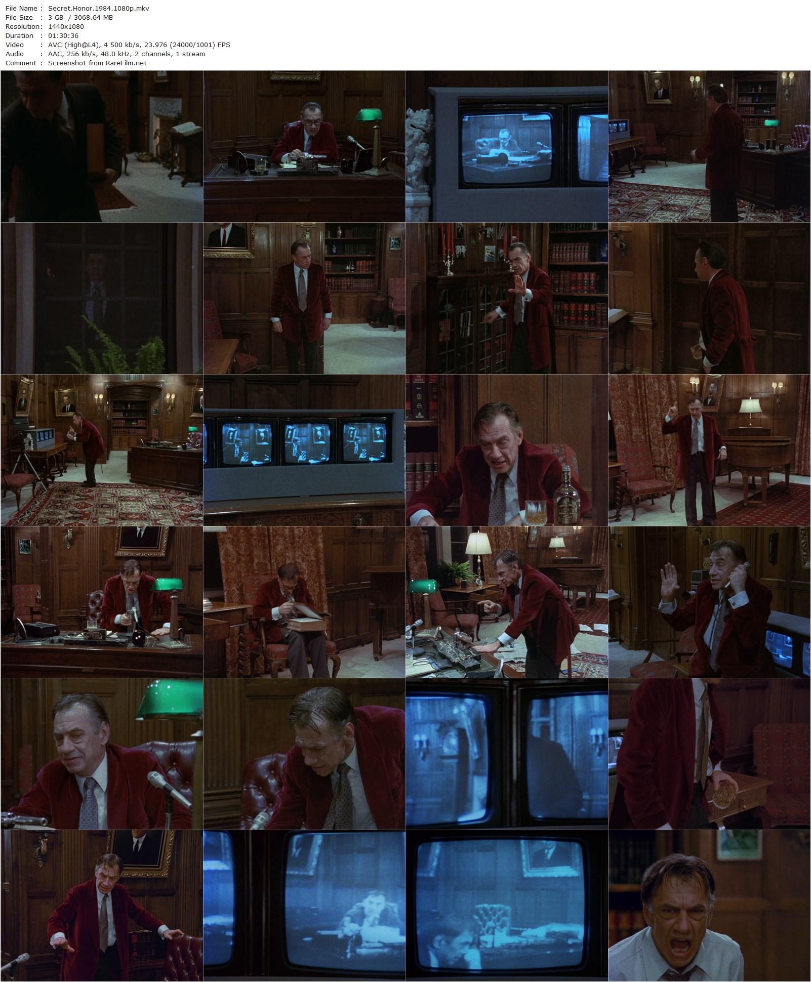 Secret Honor (1984) Robert Altman, Philip Baker Hall-poster