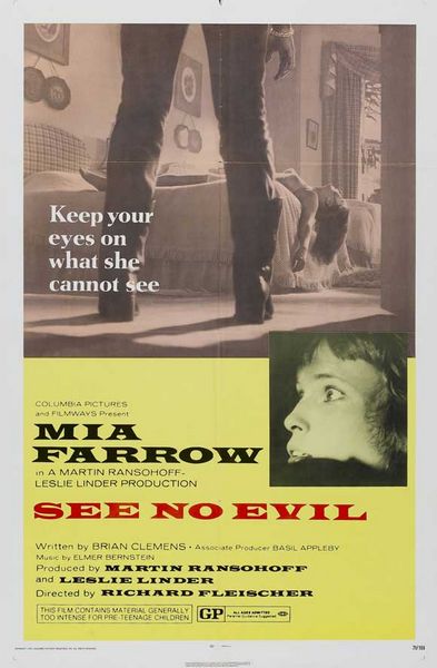 Blind terror / See No Evil (1971) Richard Fleischer, Mia Farrow, Dorothy Alison, Robin Bailey, Mystery, Thriller