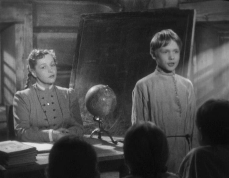 The Village Teacher / Selskaya uchitelnitsa (1947) Mark Donskoy, Vera Maretskaya, Pavel Olenev, Daniil Sagal-poster