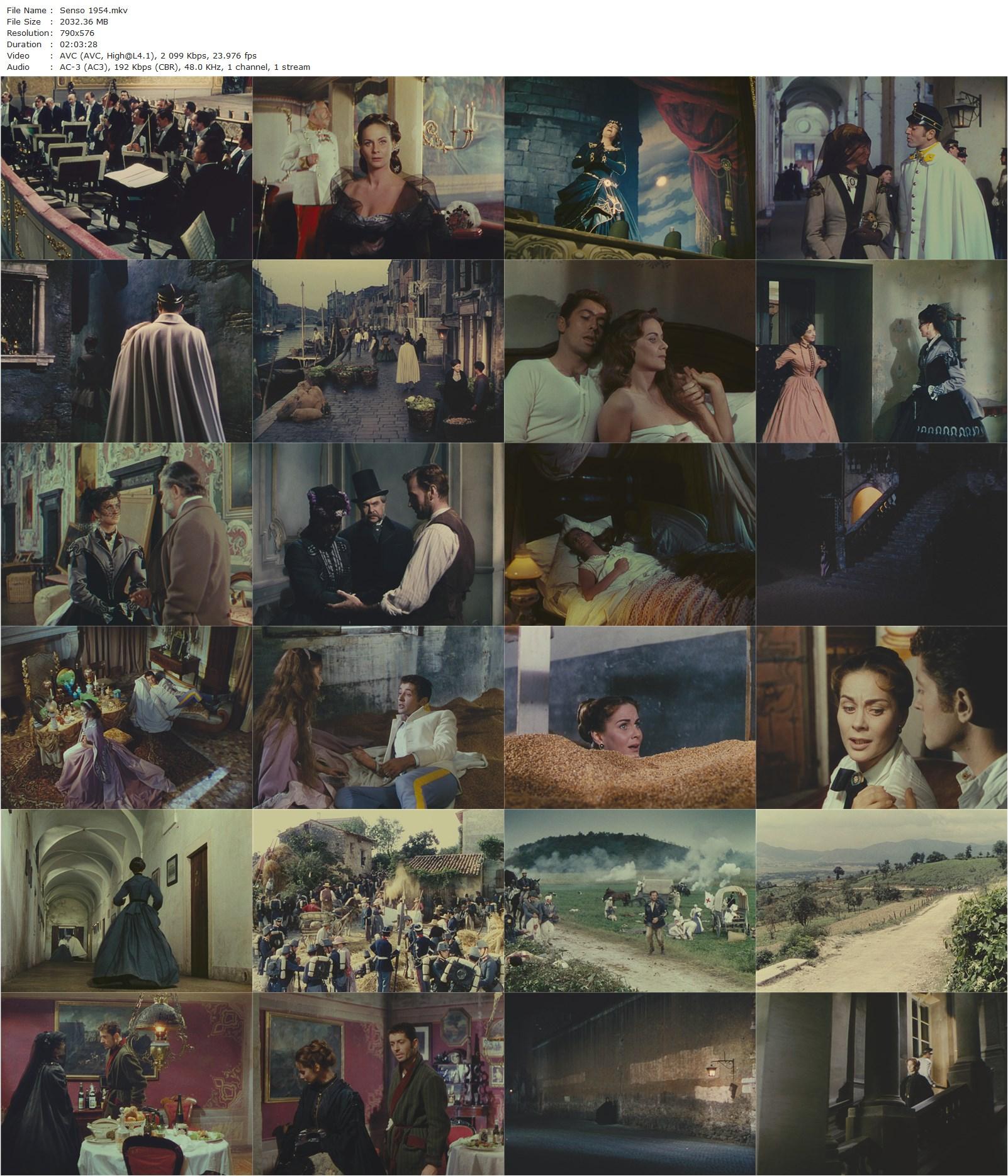 Senso (1954) Luchino Visconti, Farley Granger, Alida Valli, Massimo Girotti-poster