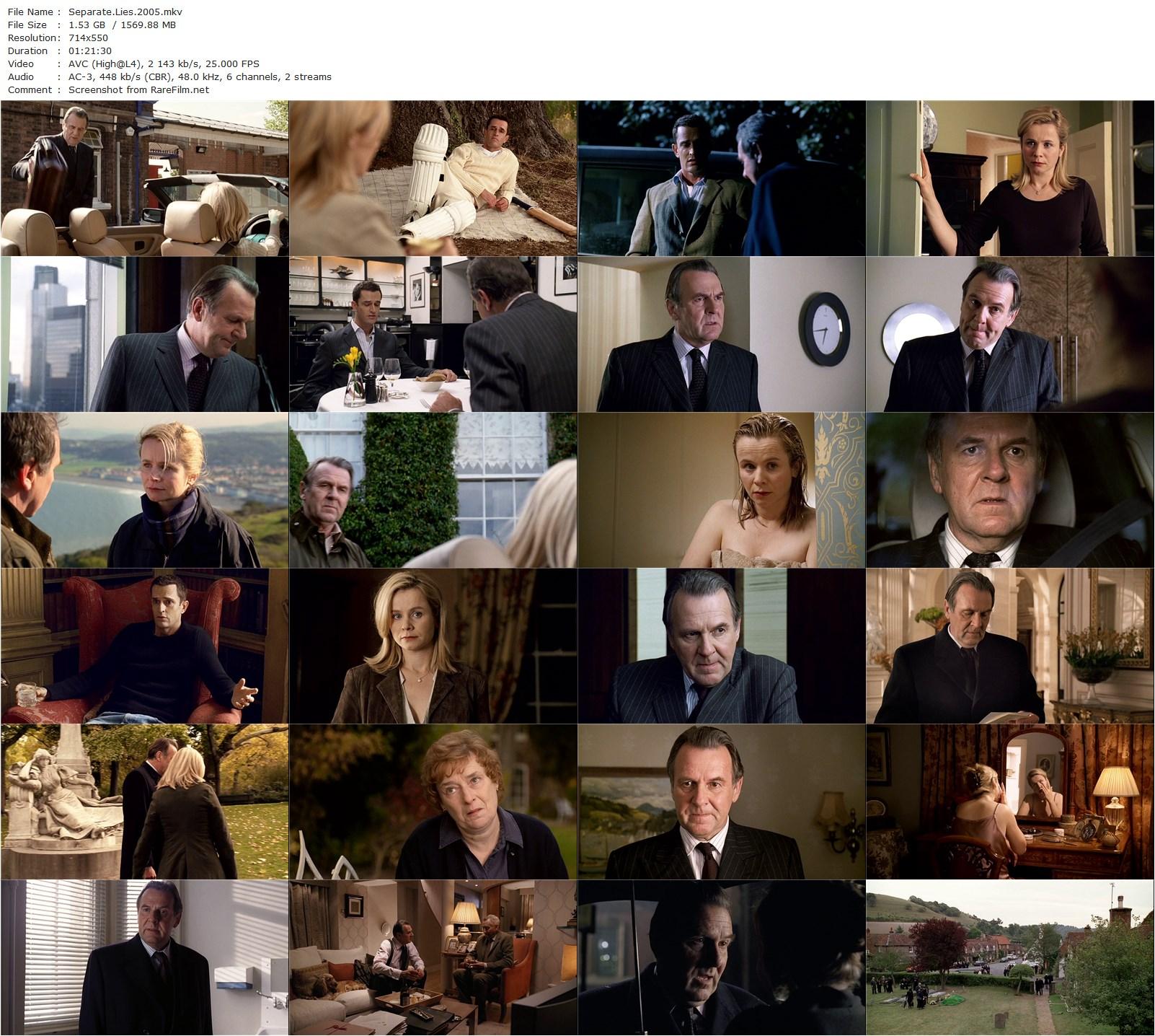 Separate Lies (2005) Julian Fellowes, Tom Wilkinson, Emily Watson, Hermione Norris-poster