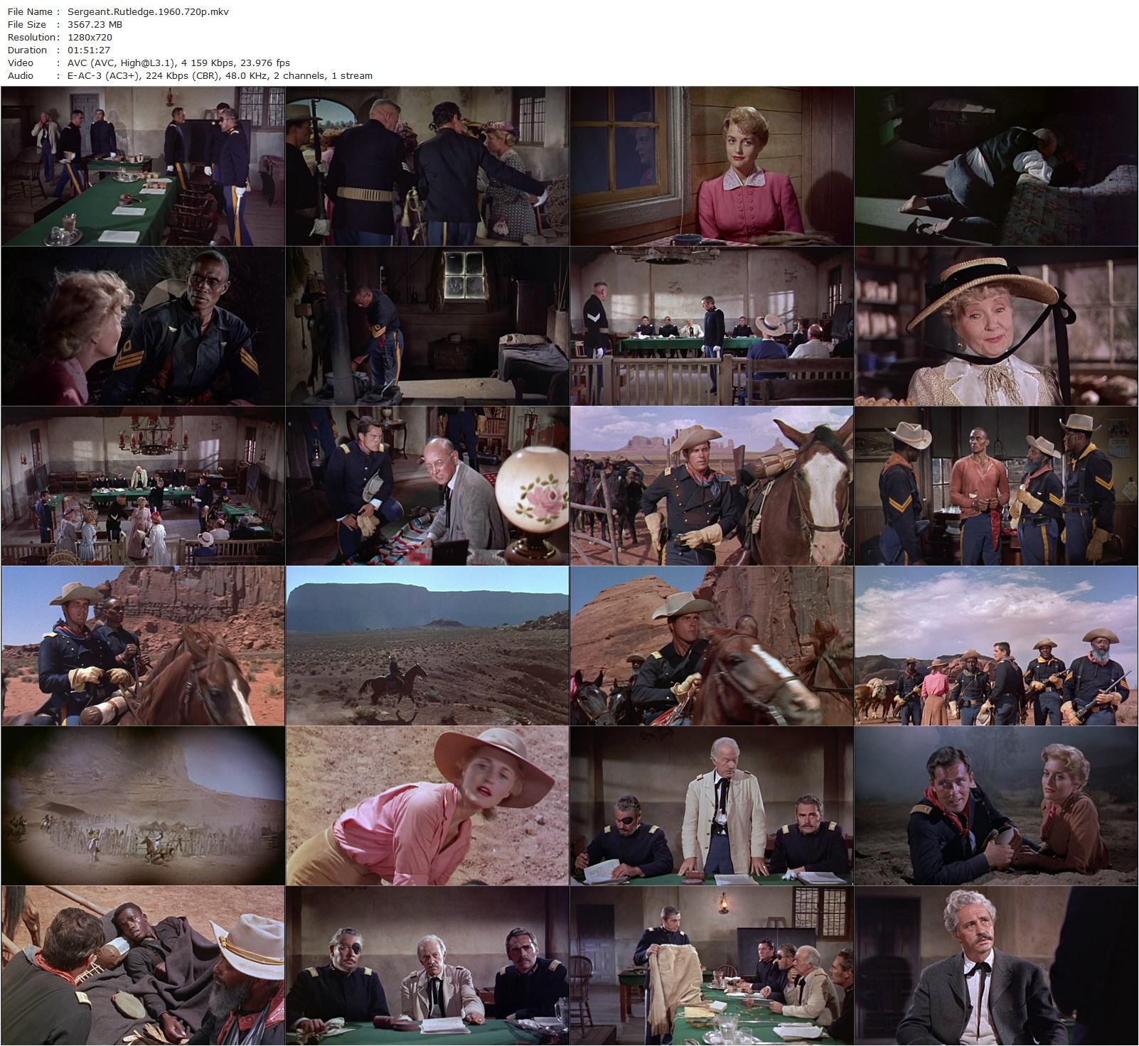 Sergeant Rutledge (1960) John Ford, Jeffrey Hunter, Woody Strode, Constance Towers-poster