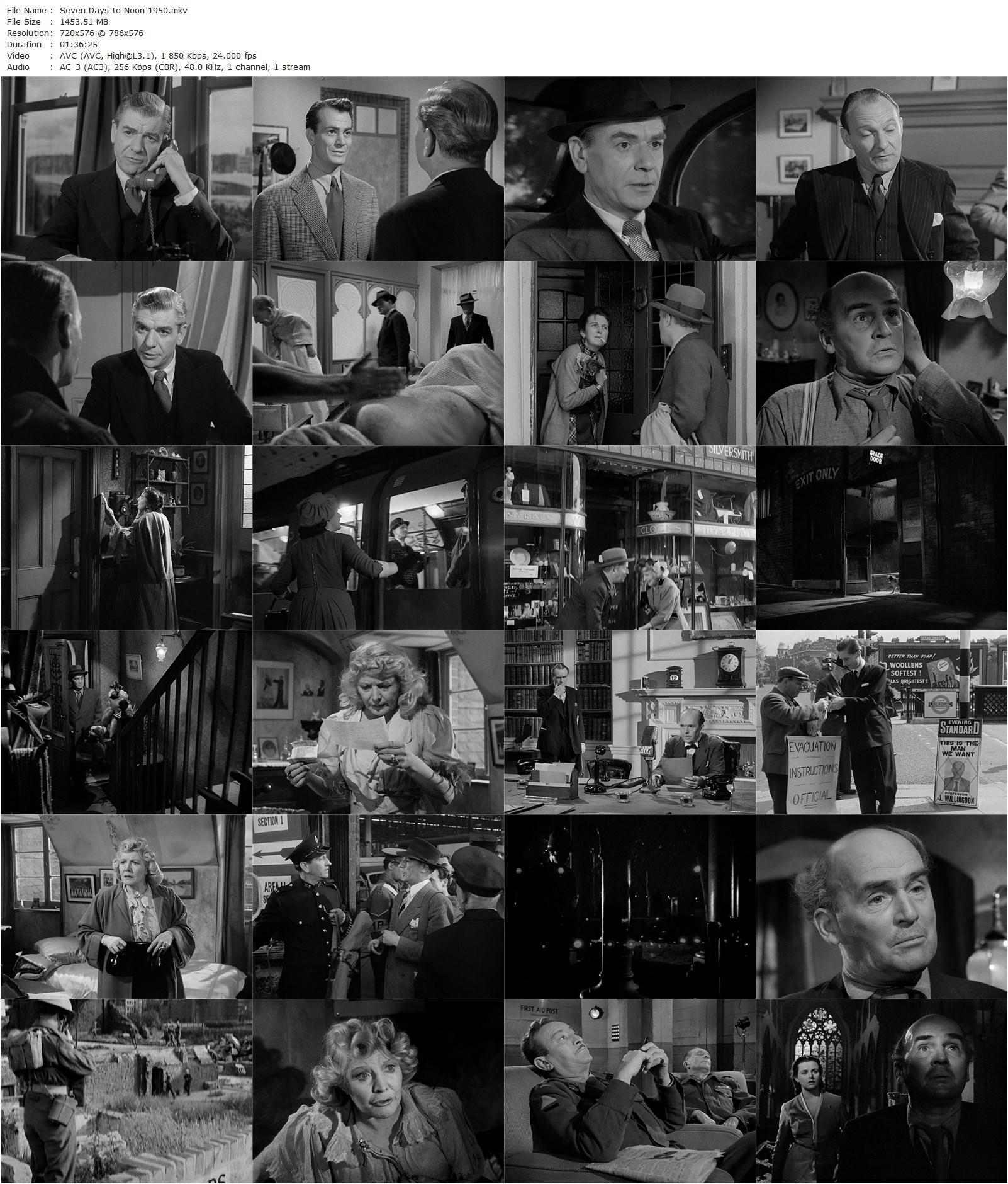 Seven Days to Noon (1950) John Boulting, Roy Boulting, Barry Jones, André Morell, Olive Sloane-poster