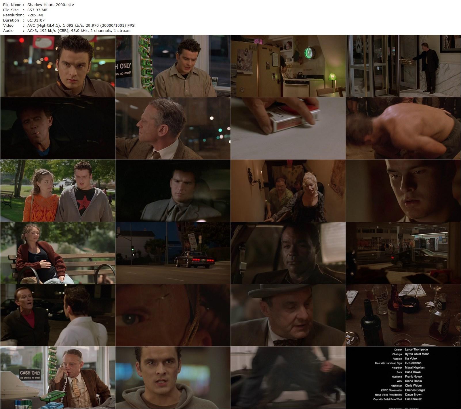 Shadow Hours (2000) Isaac H. Eaton, Balthazar Getty, Peter Weller, Rebecca Gayheart-poster