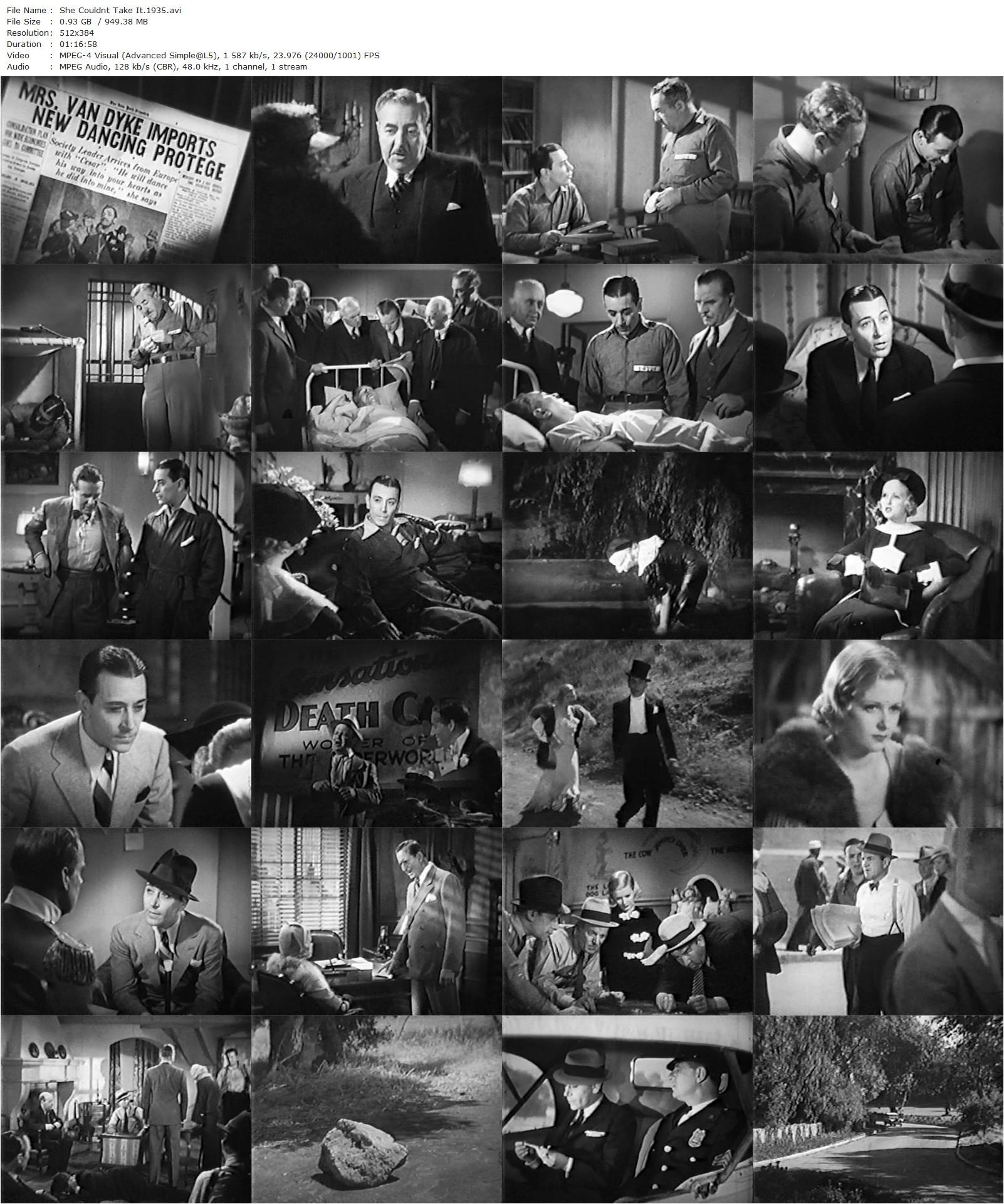 She Couldn’t Take It (1935) Tay Garnett, George Raft, Joan Bennett, Walter Connolly-poster