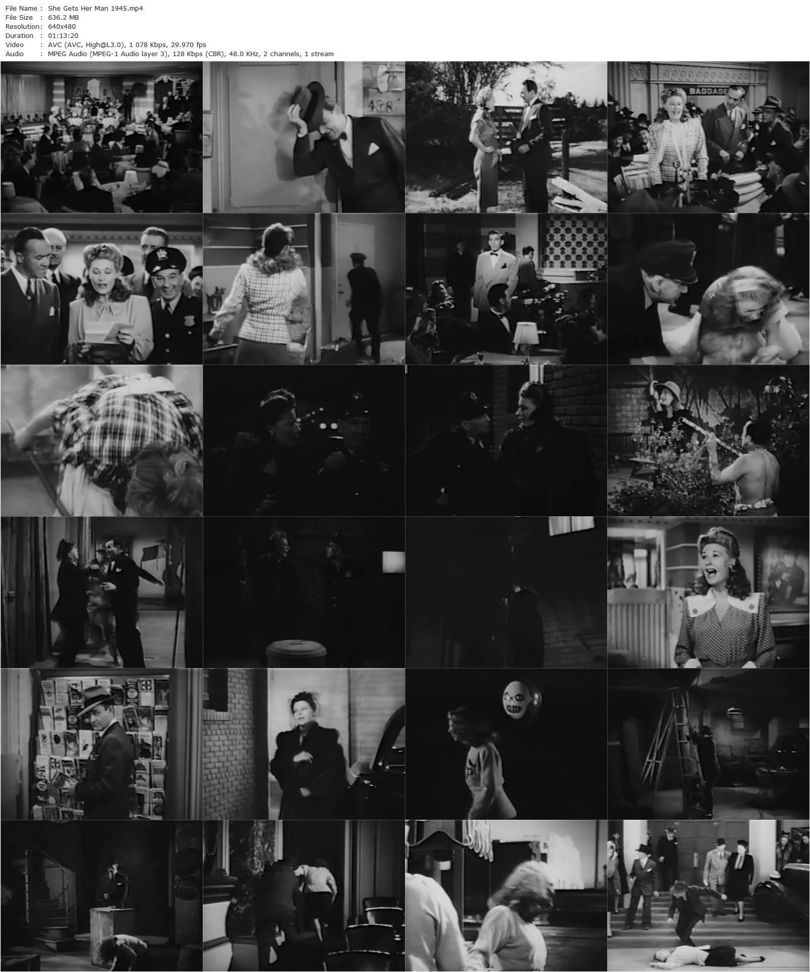 She Gets Her Man (1945) Erle C. Kenton, Joan Davis, William Gargan, Leon Errol-poster