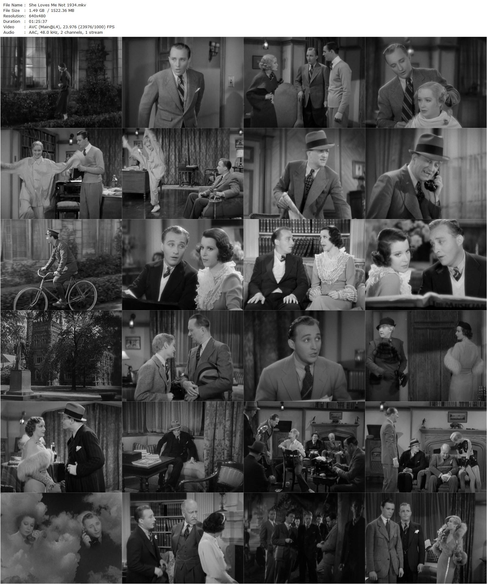 She Loves Me Not (1934) Elliott Nugent, Bing Crosby, Miriam Hopkins, Kitty Carlisle-poster