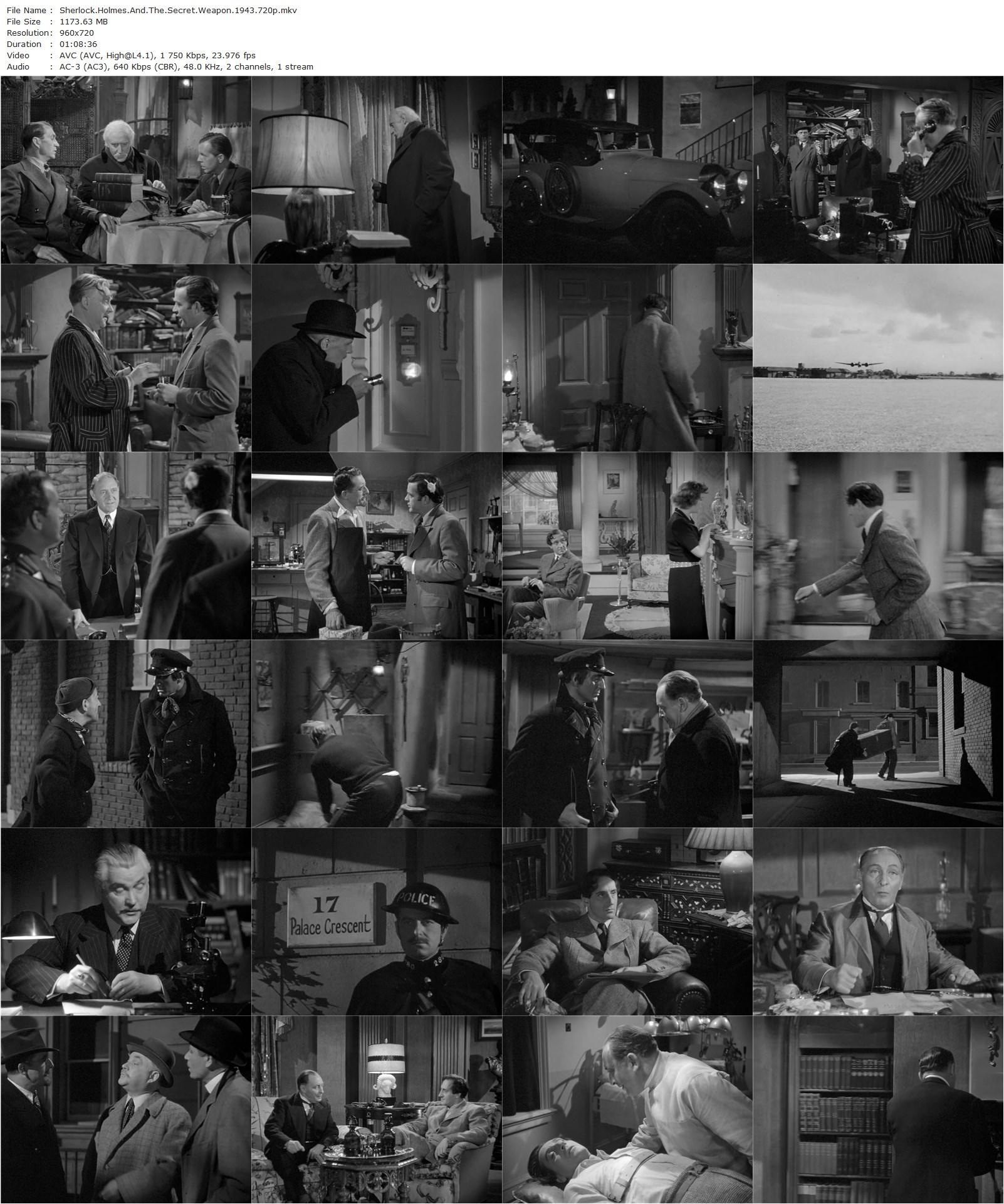 Sherlock Holmes and the Secret Weapon (1942) Roy William Neill, Basil Rathbone, Nigel Bruce, Lionel Atwill-poster