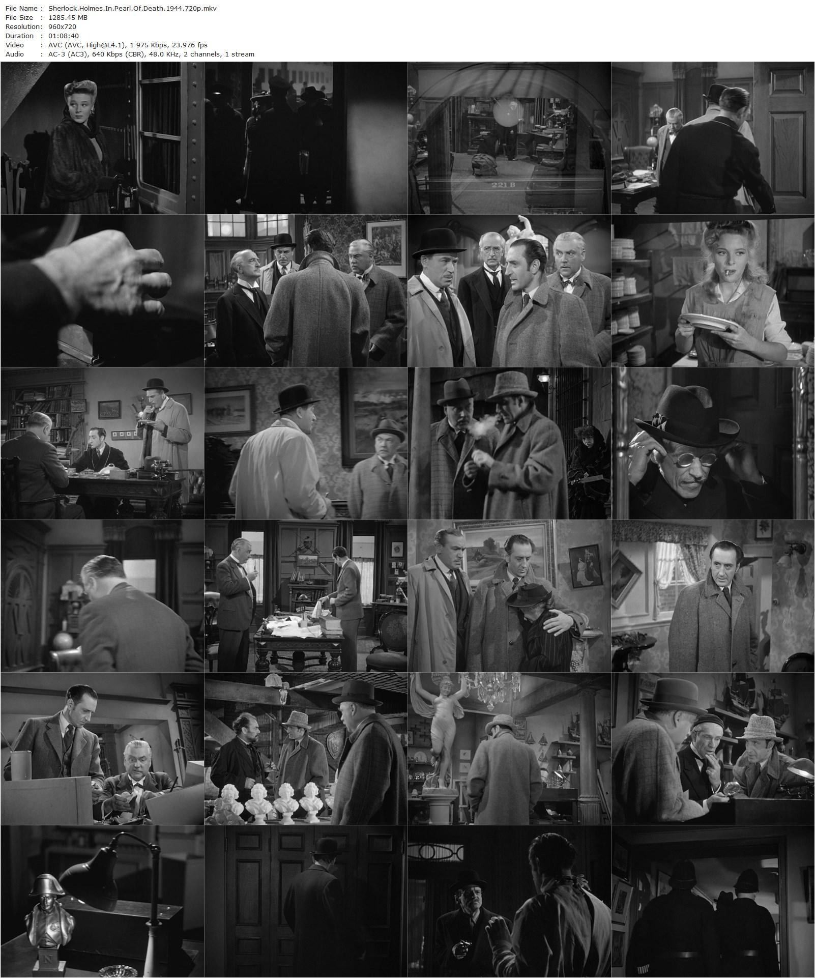 The Pearl of Death (1944) Roy William Neill, Basil Rathbone, Nigel Bruce, Dennis Hoey-poster