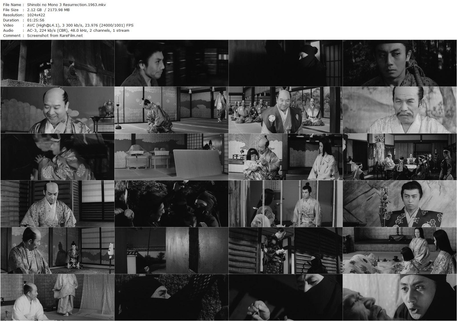 Shinobi No Mono 3: Resurrection / Shin shinobi no mono (1963) Kazuo Mori, Raizô Ichikawa, Ayako Wakao, Eijirô Tôno-poster