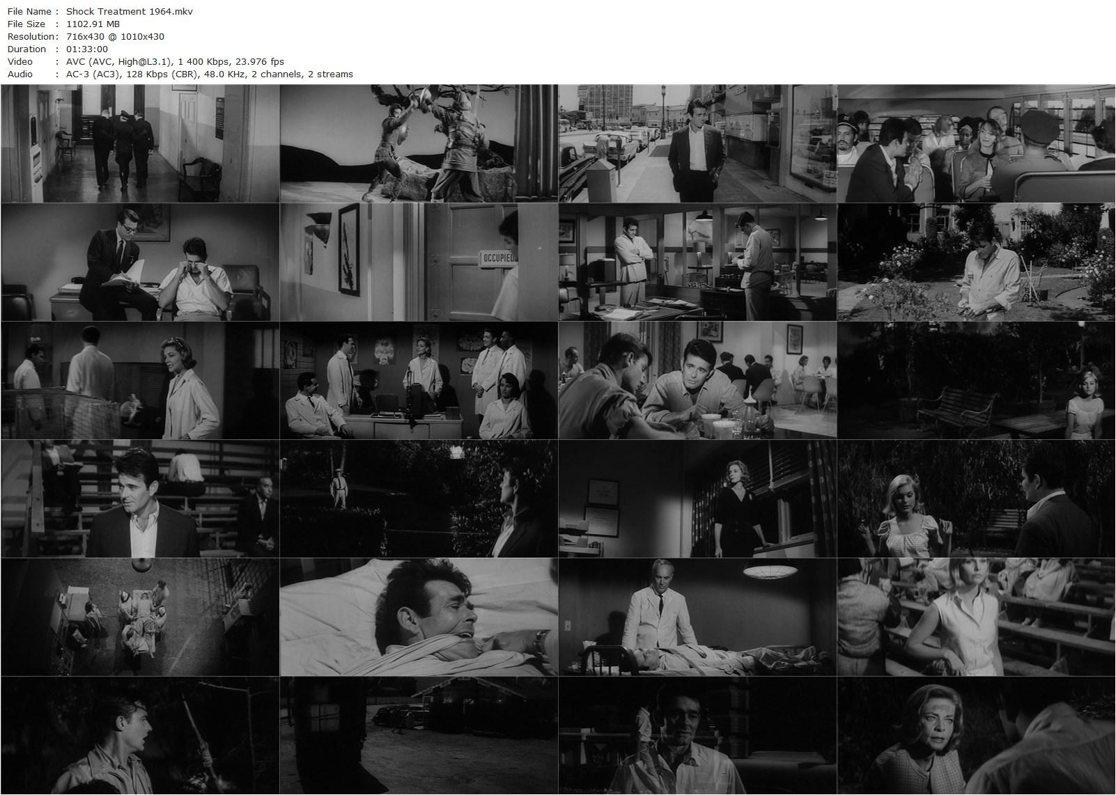 Shock Treatment (1964) Denis Sanders, Stuart Whitman, Carol Lynley, Roddy McDowall-poster