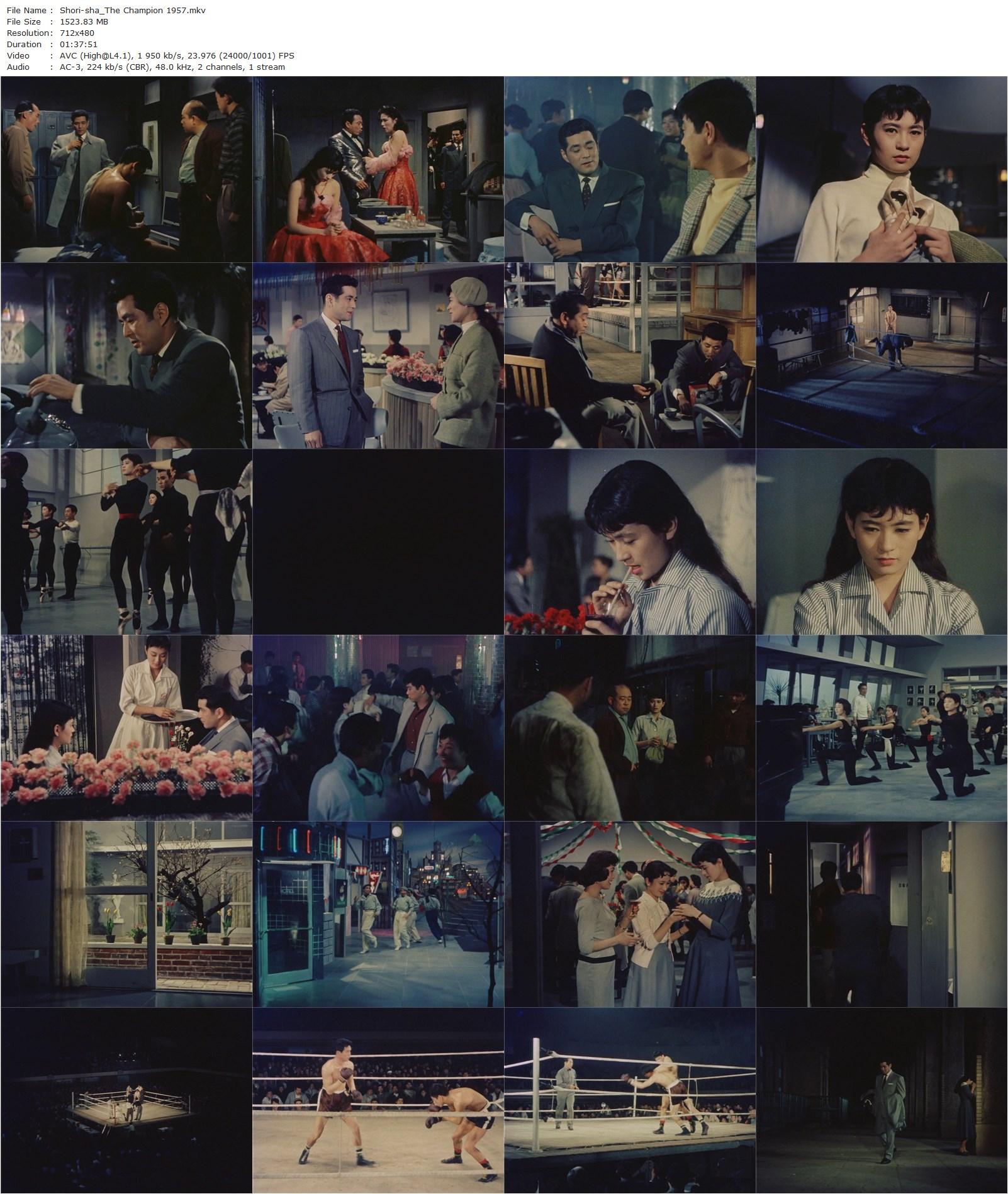 The Champion AKA Shôri-sha (1957) Umetsugu Inoue, Yûjirô Ishihara, Keiji Itami, Mie Kitahara-poster