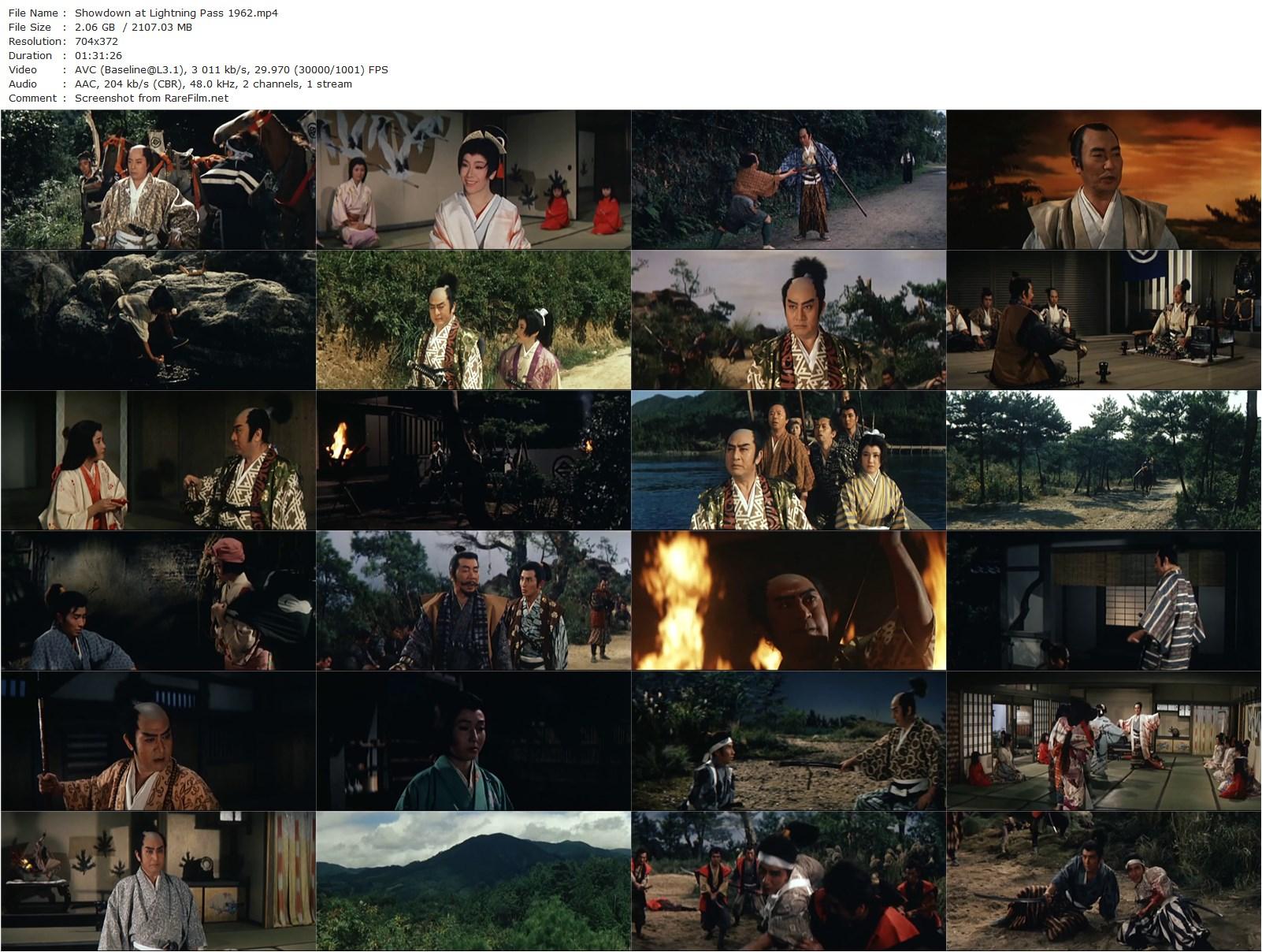 Duel at Lightning Pass / Inazuma tôge no kettô (1962) Nobuo Nakagawa, Utaemon Ichikawa, Shinjirô Ebara, Terumi Oka-poster