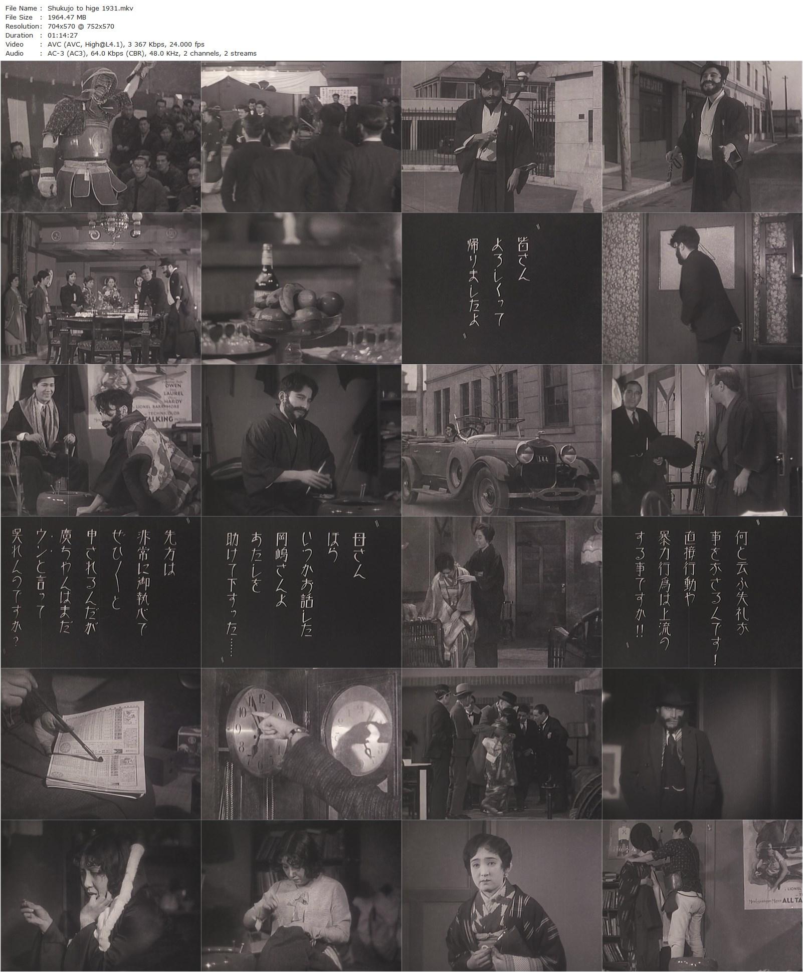 The Lady and the Beard (1931) Yasujirô Ozu, Tokihiko Okada, Hiroko Kawasaki, Chôko Iida-poster