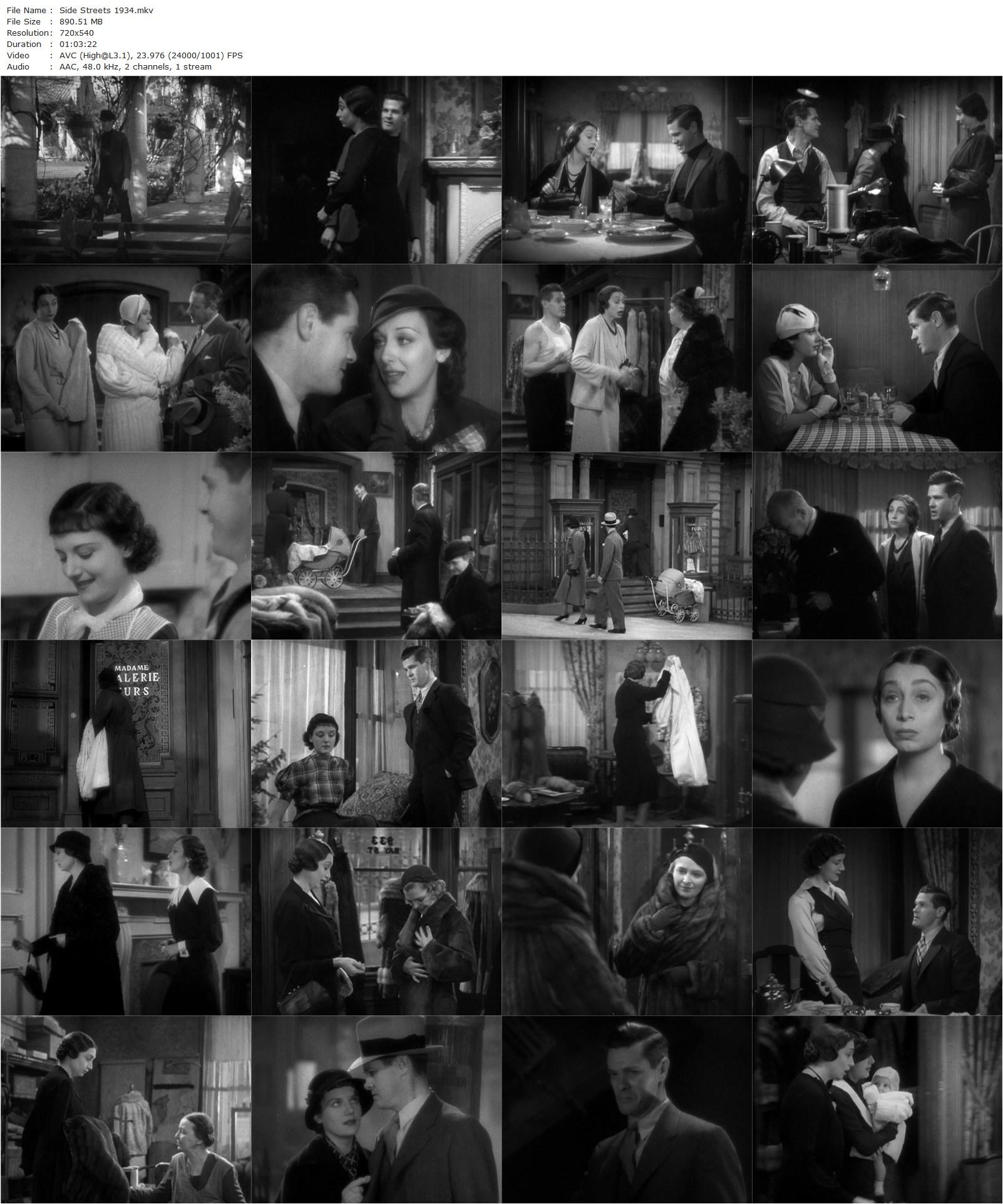 Side Streets (1934) Alfred E. Green, Aline MacMahon, Paul Kelly, Ann Dvorak-poster