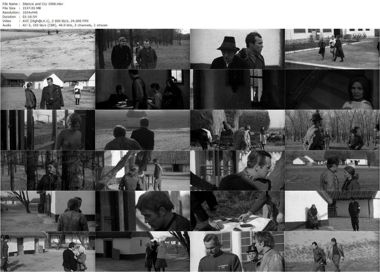 Silence and Cry AKA Csend és kiáltás (1968) Miklós Jancsó, Mari Töröcsik, József Madaras, Zoltán Latinovits-poster