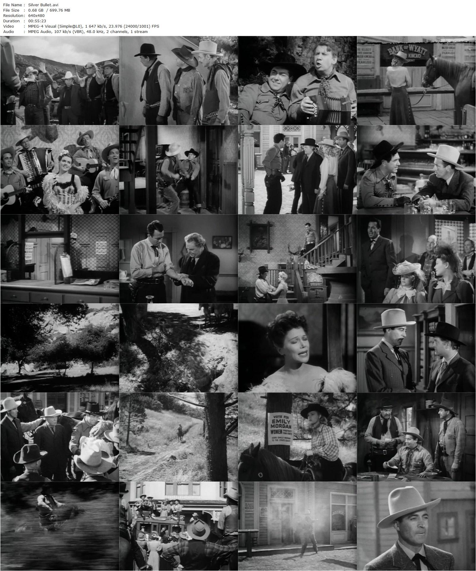 Silver Bullet (1942) Joseph H. Lewis, Johnny Mack Brown, Fuzzy Knight, William Farnum-poster