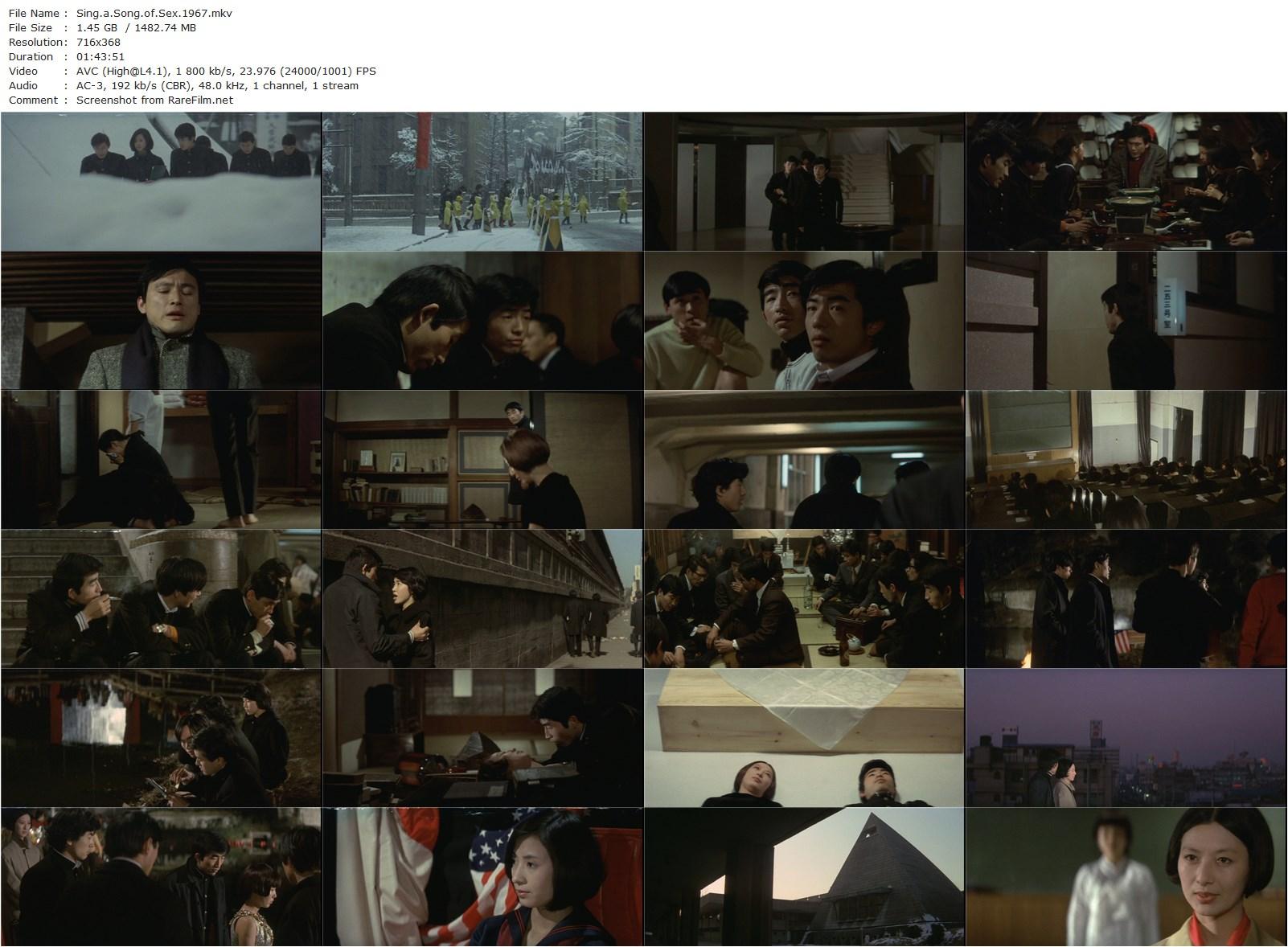 Sing a Song of Sex / Nihon shunka-kô (1967) Nagisa Ôshima, Ichirô Araki, Kazuko Tajima, Jûzô Itami-poster