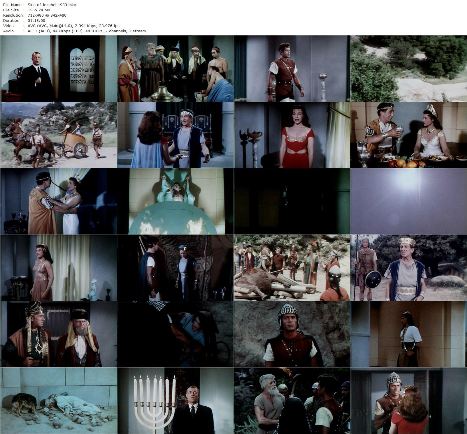 Sins of Jezebel (1953) Reginald Le Borg, Paulette Goddard, George Nader, Eduard Franz-poster