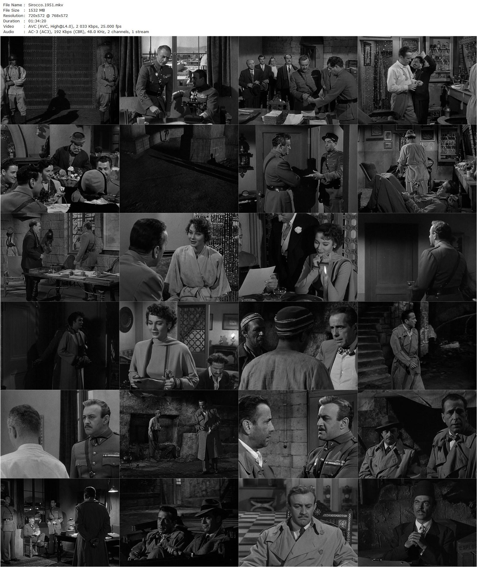 Sirocco (1951) Curtis Bernhardt, Humphrey Bogart, Lee J. Cobb, Märta Torén-poster
