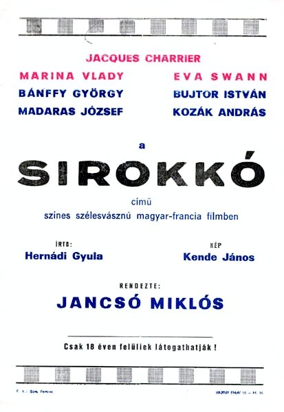 Winter Wind / Sirokkó (1969) Miklós Jancsó, Jacques Charrier, Marina Vlady, Ewa Swann