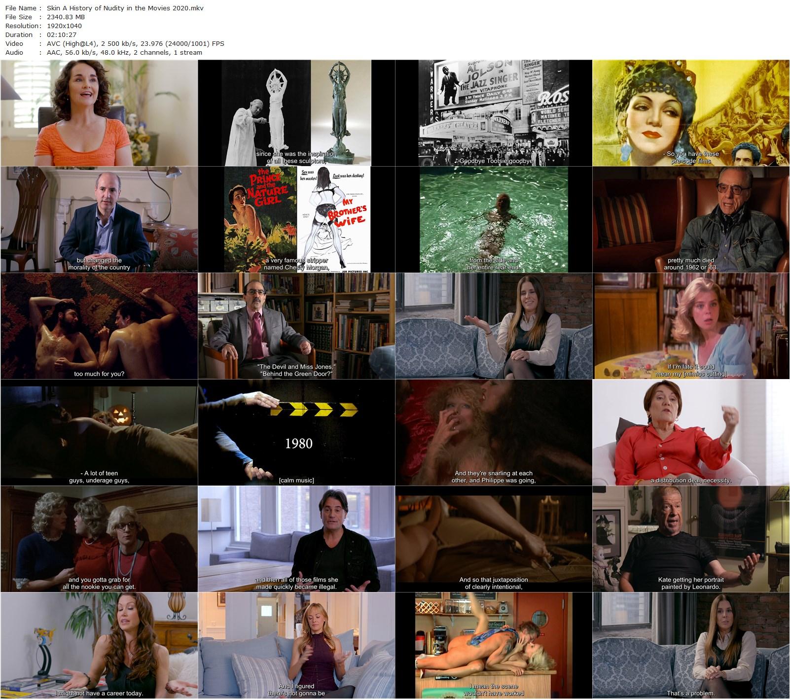 Skin: A History of Nudity in the Movies (2020) Danny Wolf, Warren Beatty, Martine Beswick, Linda Blair-poster