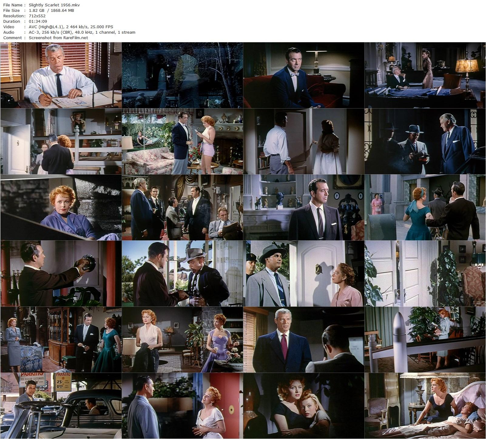 Slightly Scarlet (1956) Allan Dwan, John Payne, Rhonda Fleming, Arlene Dahl-poster