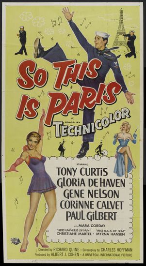 So This Is Paris (1954) Richard Quine, Tony Curtis, Gloria DeHaven, Gene Nelson