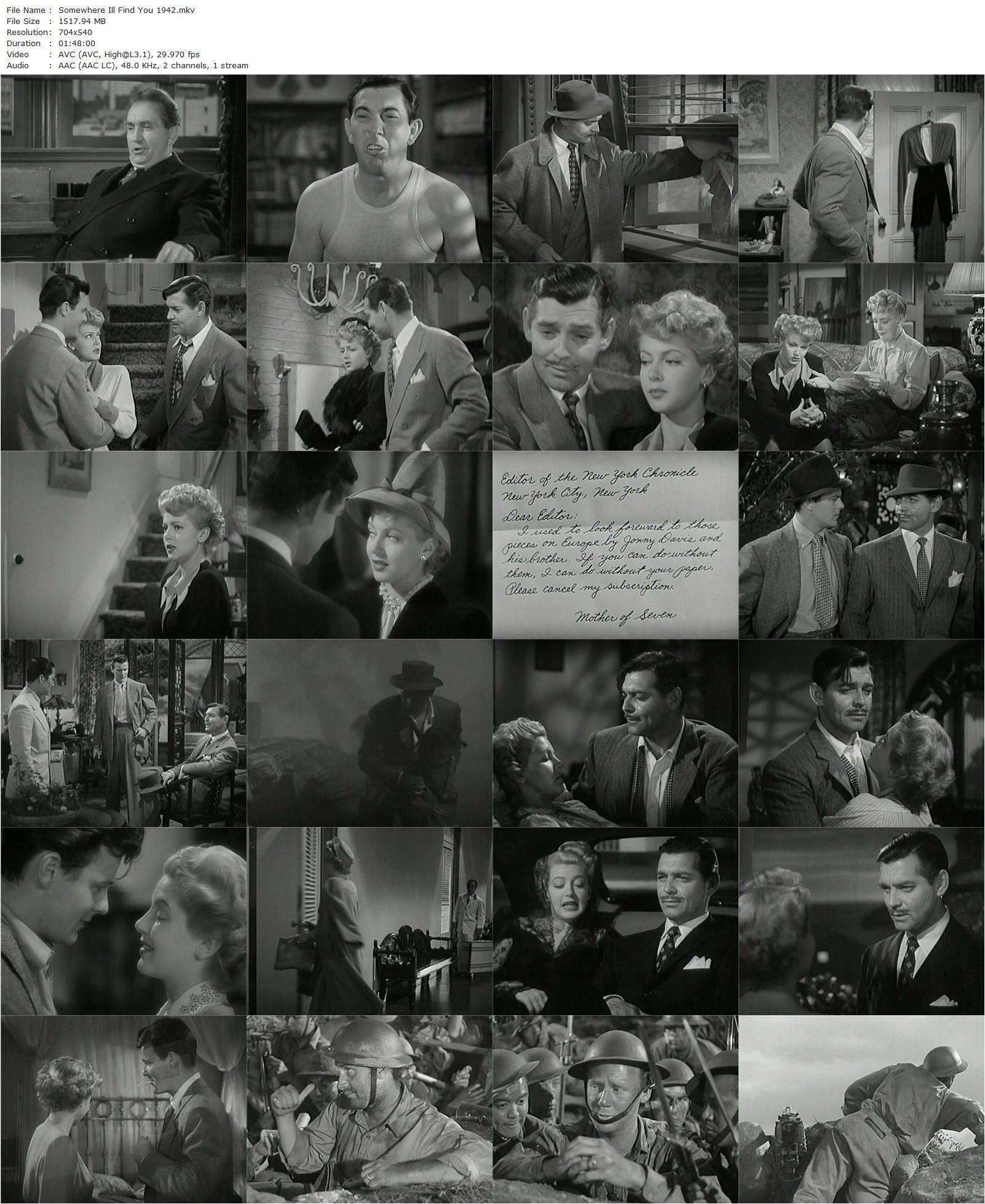 Somewhere I’ll Find You (1942) Wesley Ruggles, Clark Gable, Lana Turner, Robert Sterling-poster