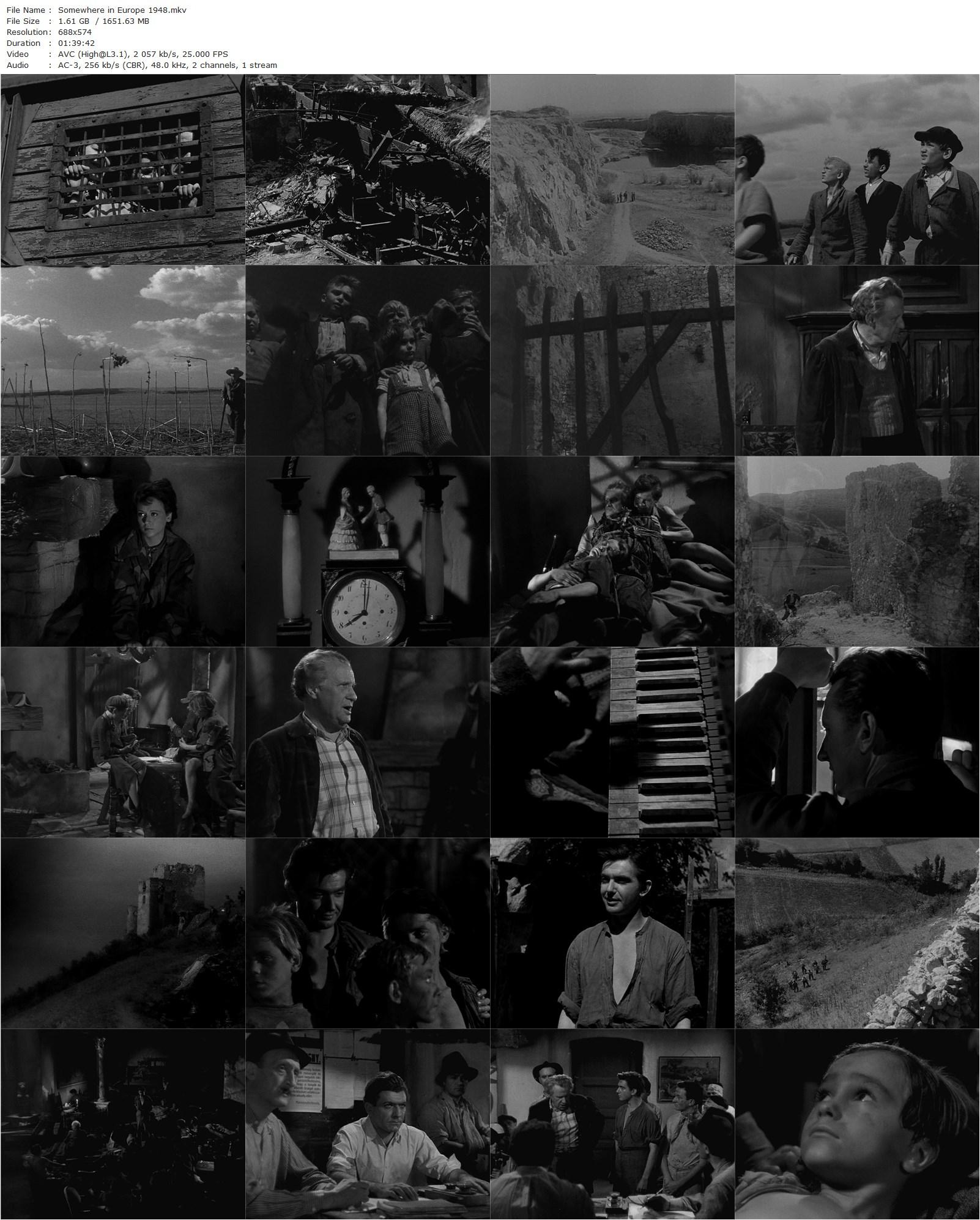 Somewhere in Europe AKA Valahol Európában (1948) Géza von Radványi, Artúr Somlay, Miklós Gábor, Zsuzsa Bánki-poster