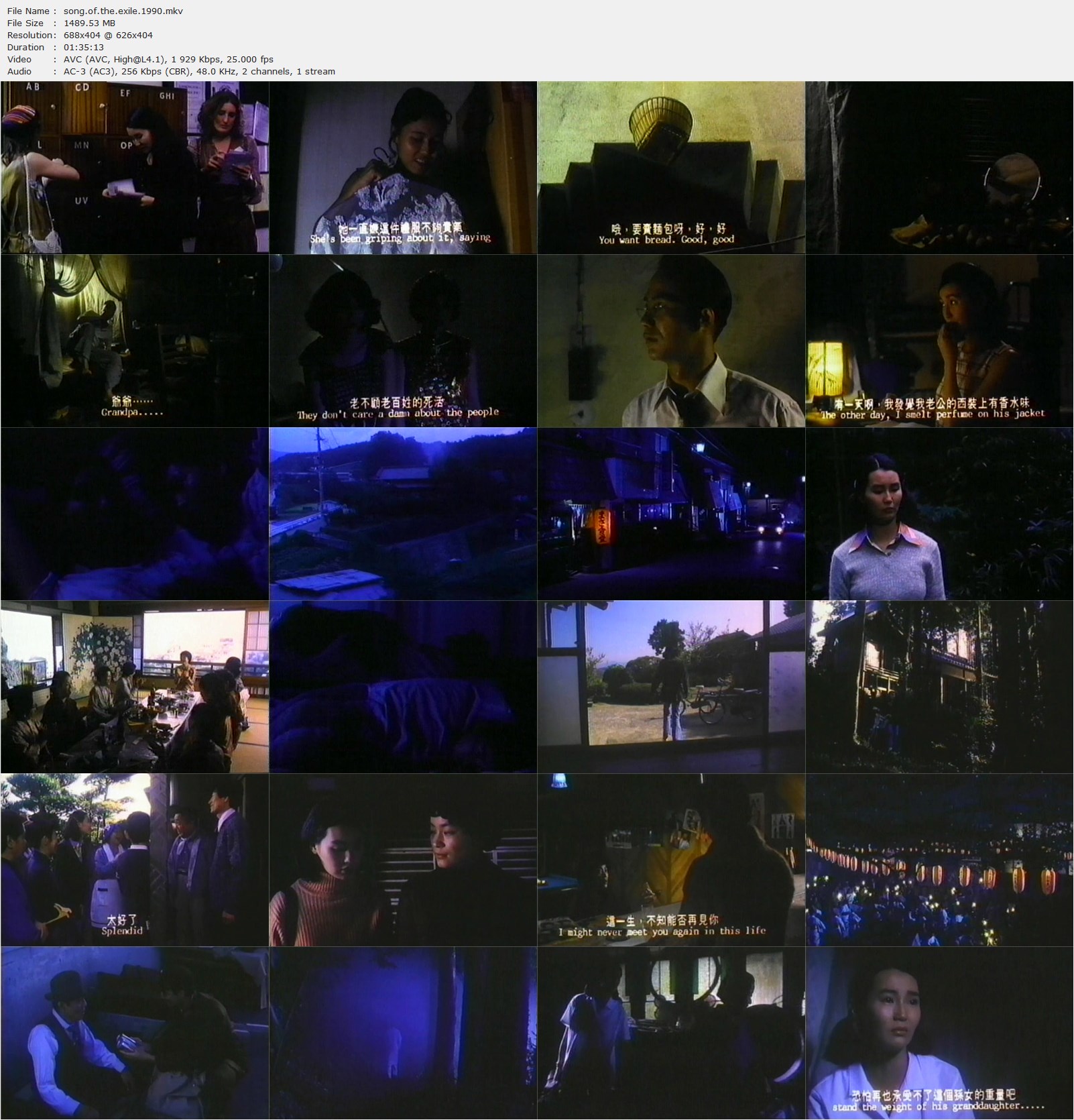 Song Of the Exile (1990) Ann Hui, Maggie Cheung, Siu-Kwong Chung, Tan Lang Jachi Tian, Drama-poster