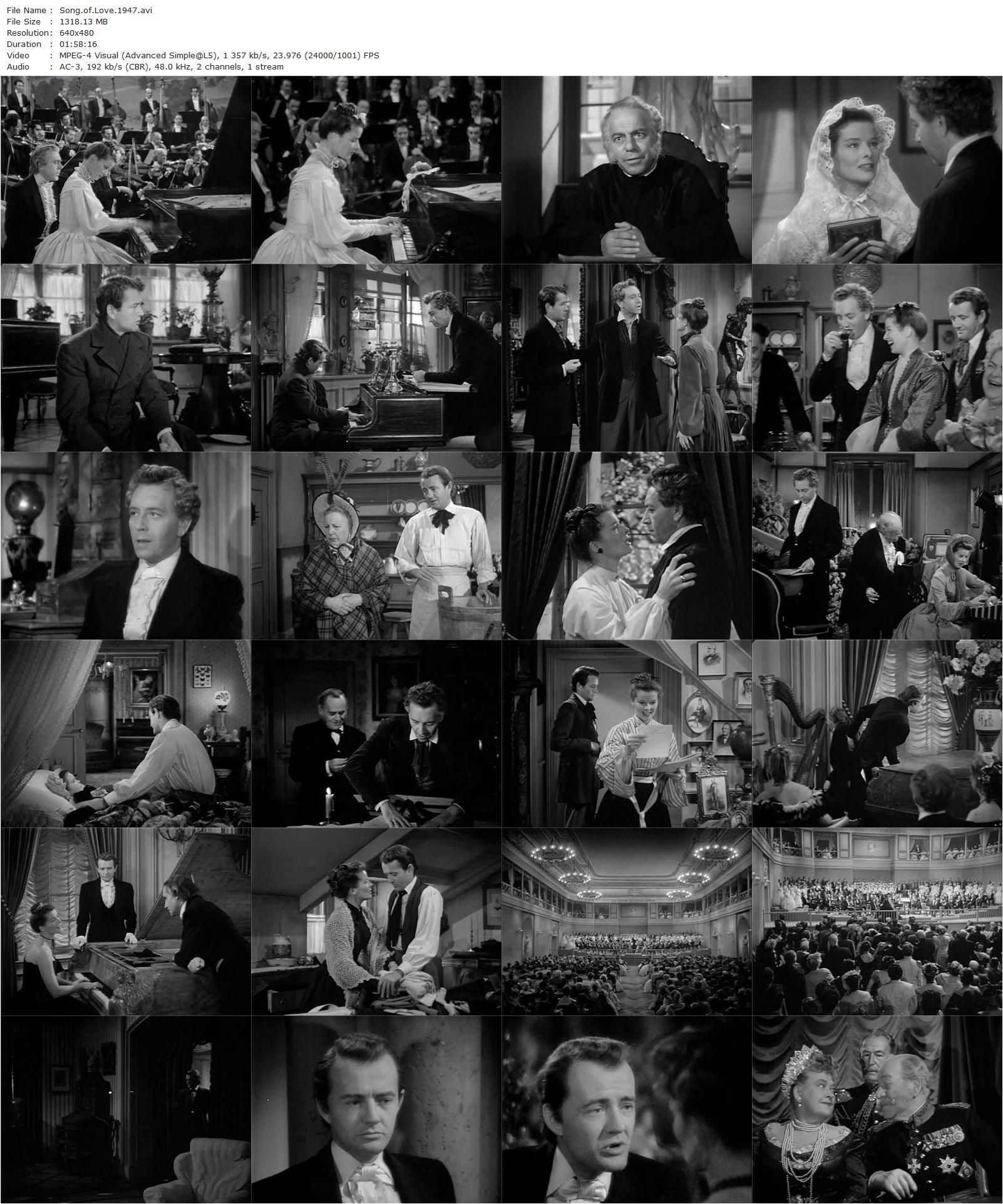 Song of Love (1947) Clarence Brown, Katharine Hepburn, Paul Henreid, Robert Walker-poster