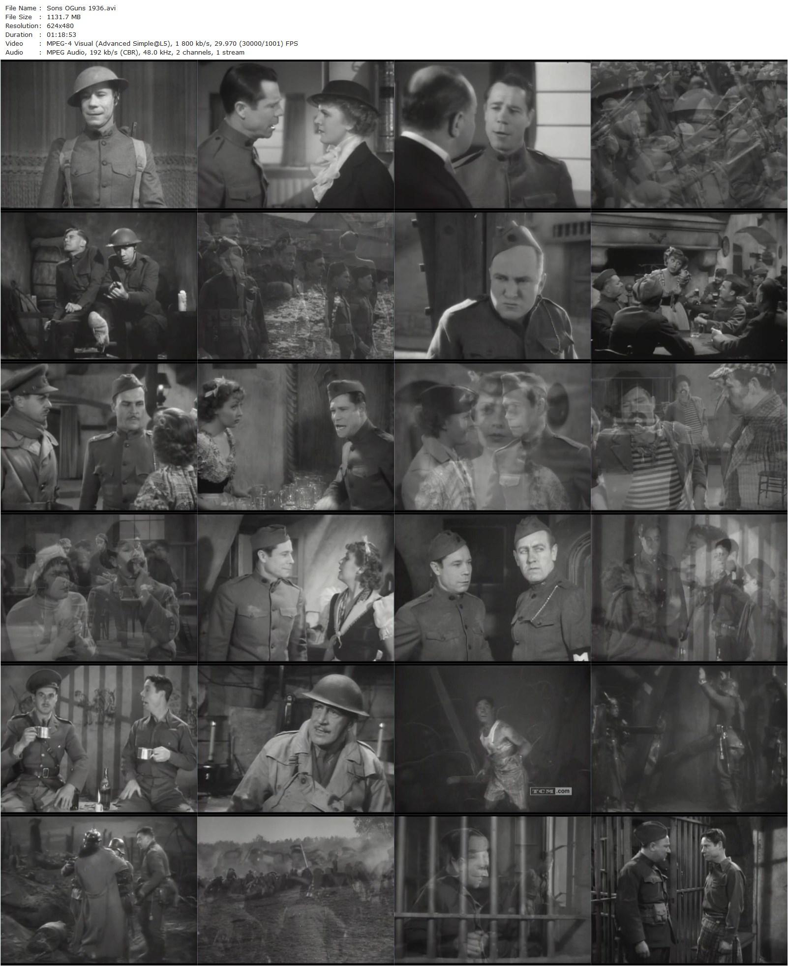 Sons O’ Guns (1936) Lloyd Bacon, Joe E. Brown, Joan Blondell, Beverly Roberts-poster