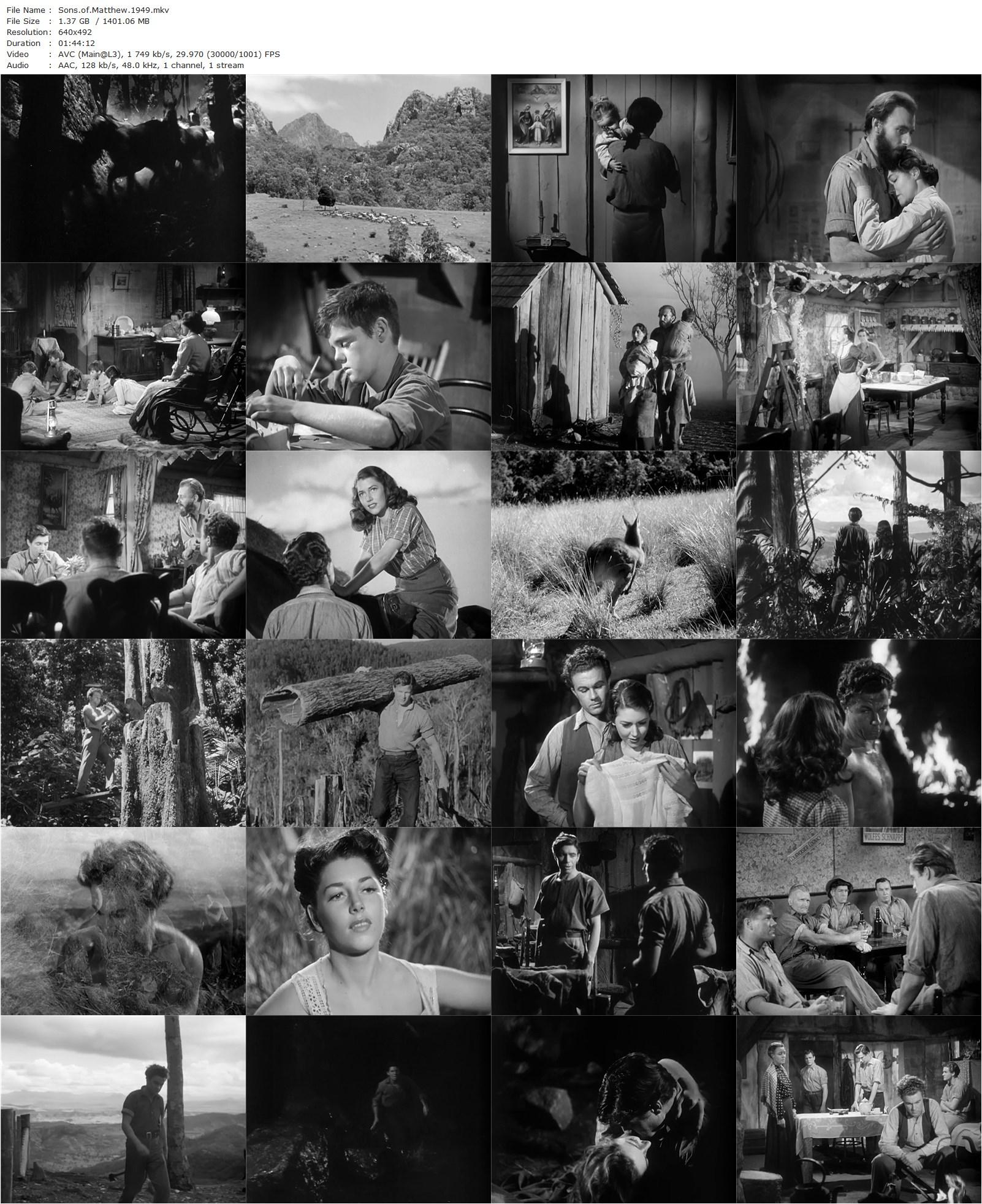 Sons of Matthew (1949) Charles Chauvel, Michael Pate, Ken Wayne, Tommy Burns-poster