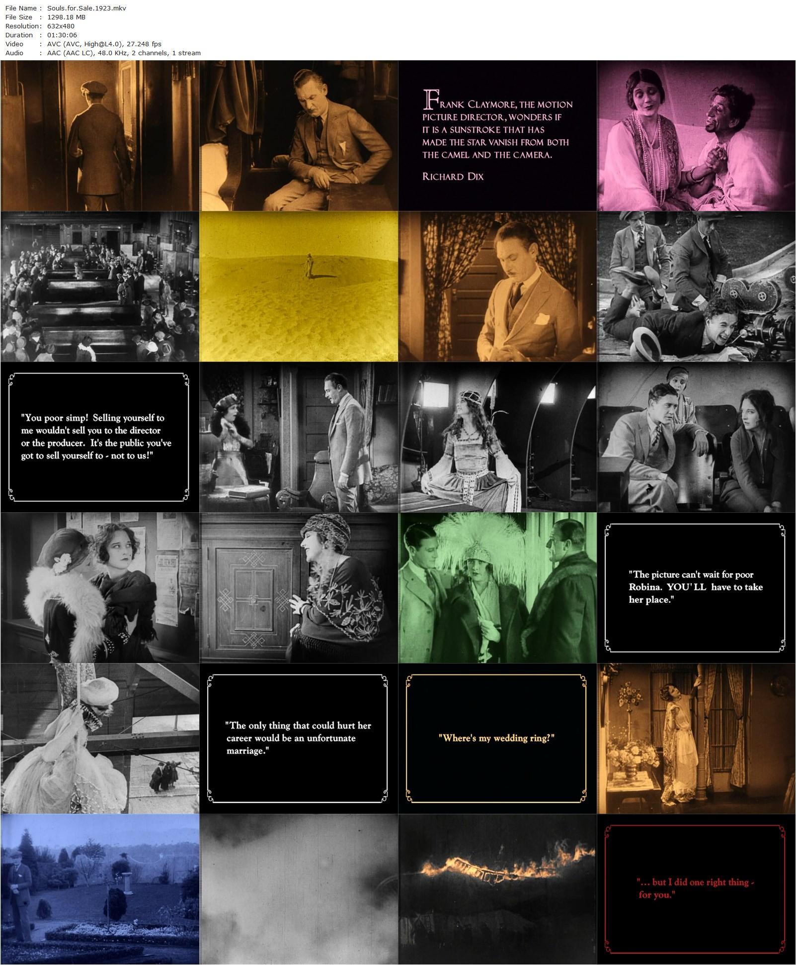 Souls for Sale (1923) Rupert Hughes, Eleanor Boardman, Frank Mayo, Richard Dix-poster