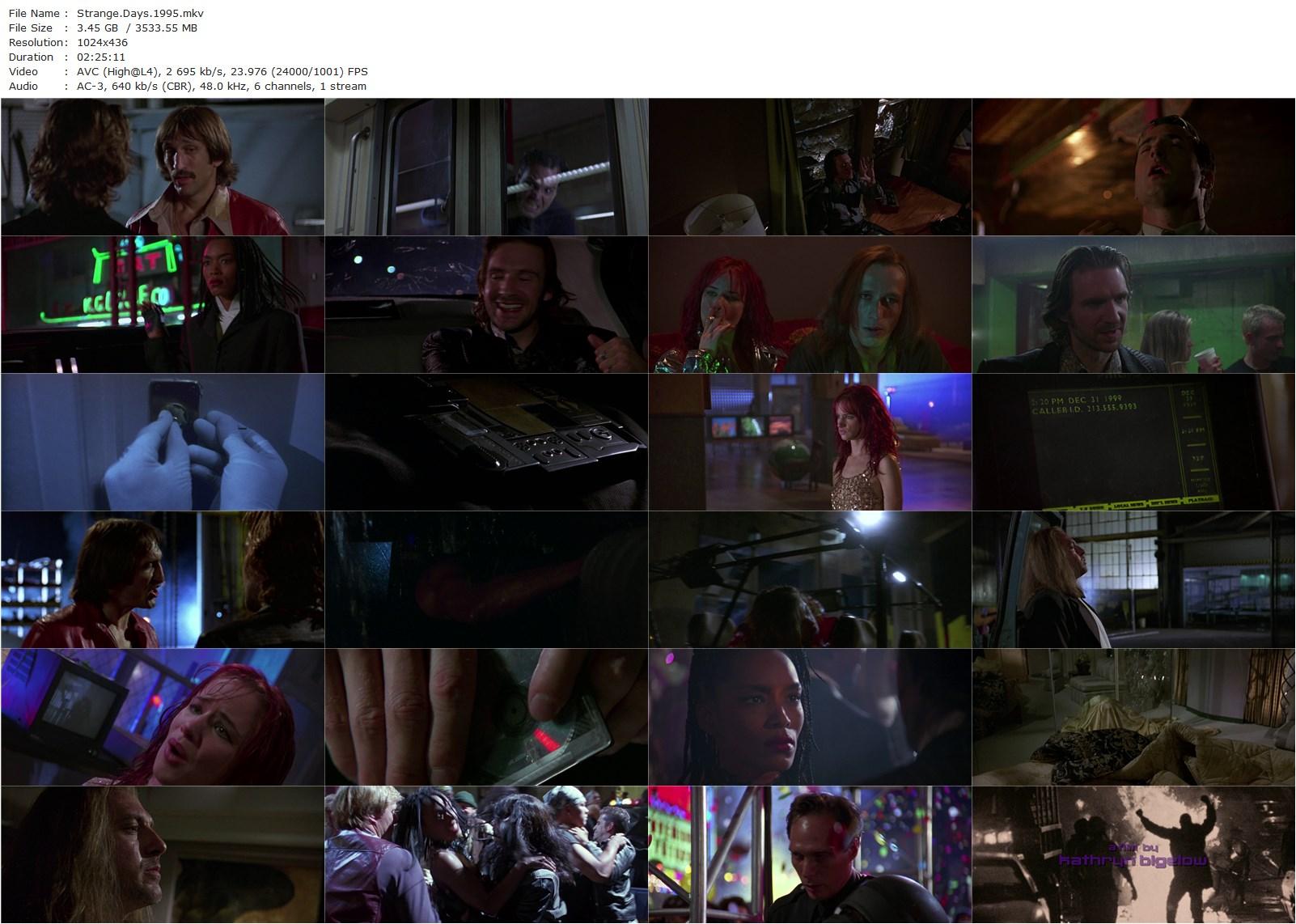 Strange Days (1995) Kathryn Bigelow, Ralph Fiennes, Angela Bassett, Juliette Lewis-poster