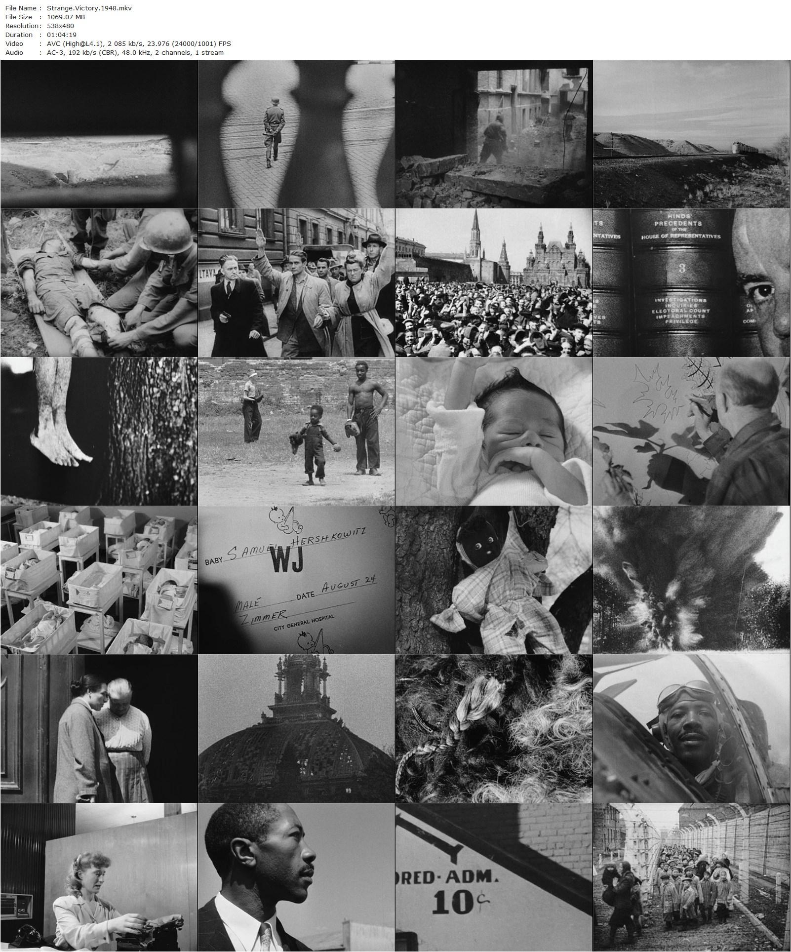 Strange Victory (1948) Leo Hurwitz, Alfred Drake, Muriel Smith, Gary Merrill-poster