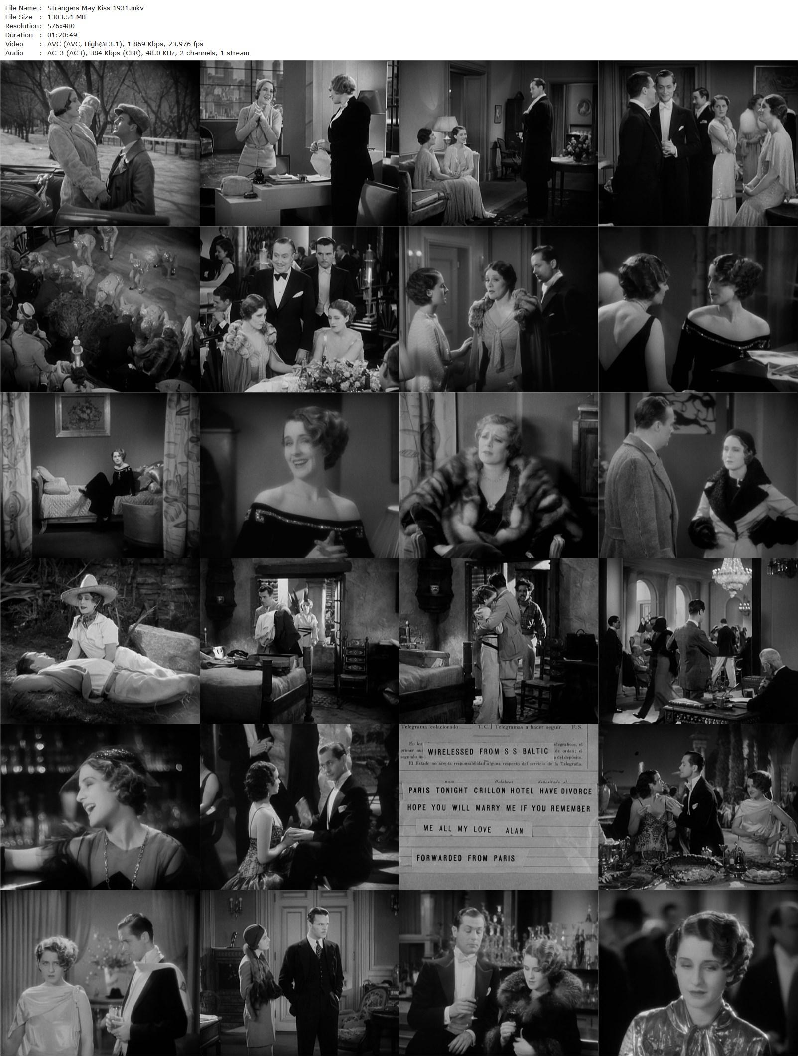 Strangers May Kiss (1931) George Fitzmaurice, Norma Shearer, Robert Montgomery, Neil Hamilton-poster