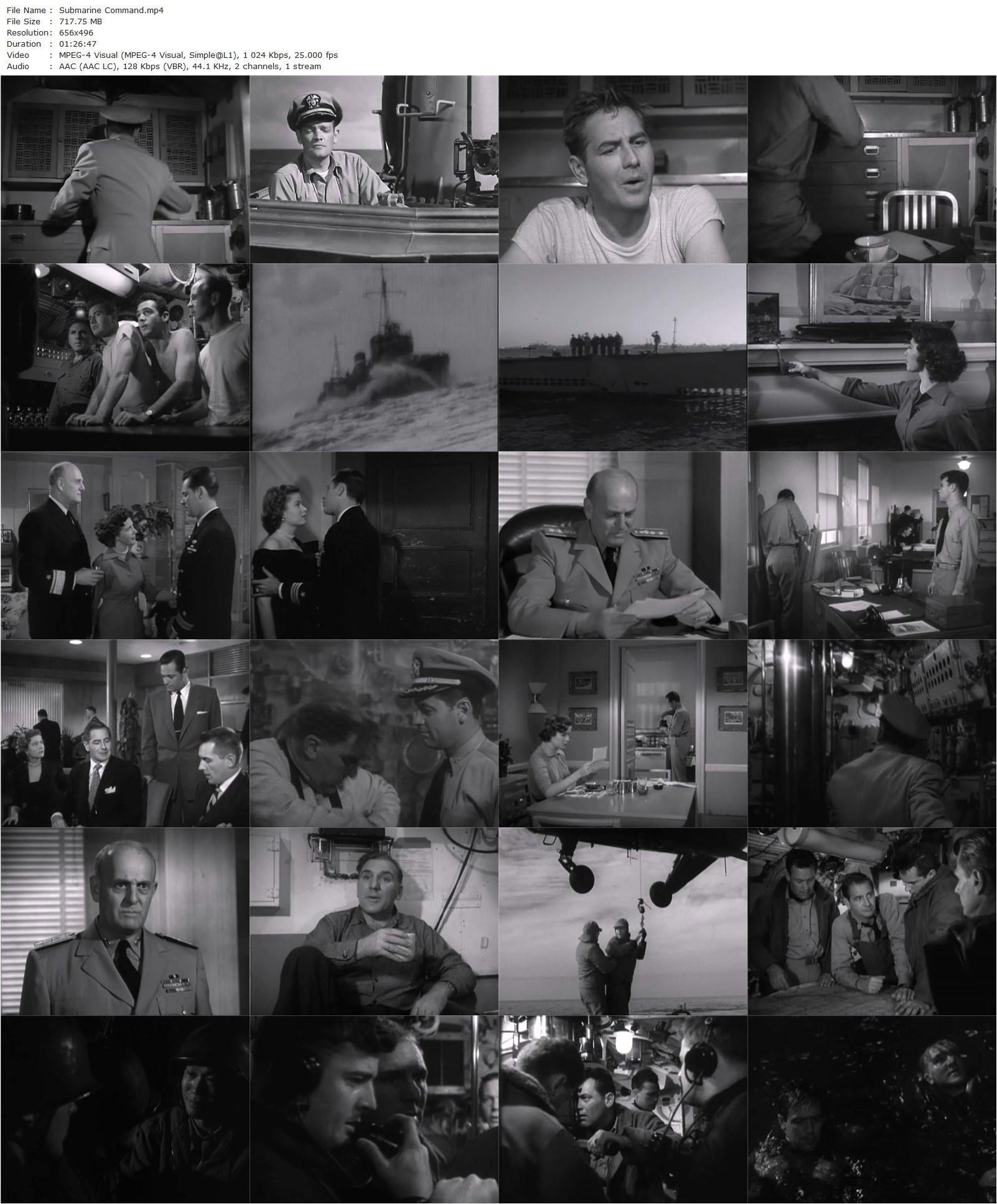 Submarine Command (1951) John Farrow, William Holden, Nancy Olson, William Bendix-poster