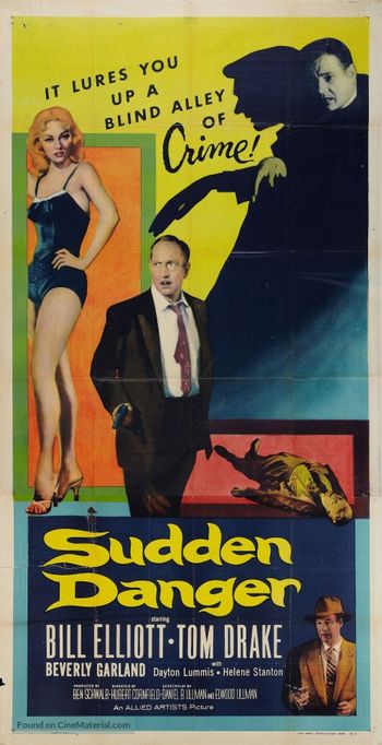 Sudden Danger (1955) Hubert Cornfield, Bill Elliott, Tom Drake, Beverly Garland, Drama, Crime, Film-Noir, Mystery