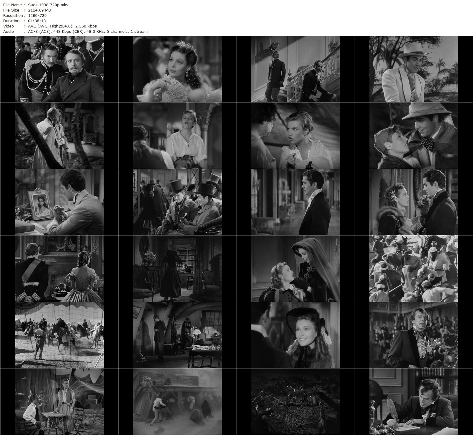 Suez (1938) Allan Dwan, Tyrone Power, Loretta Young, Annabella-poster