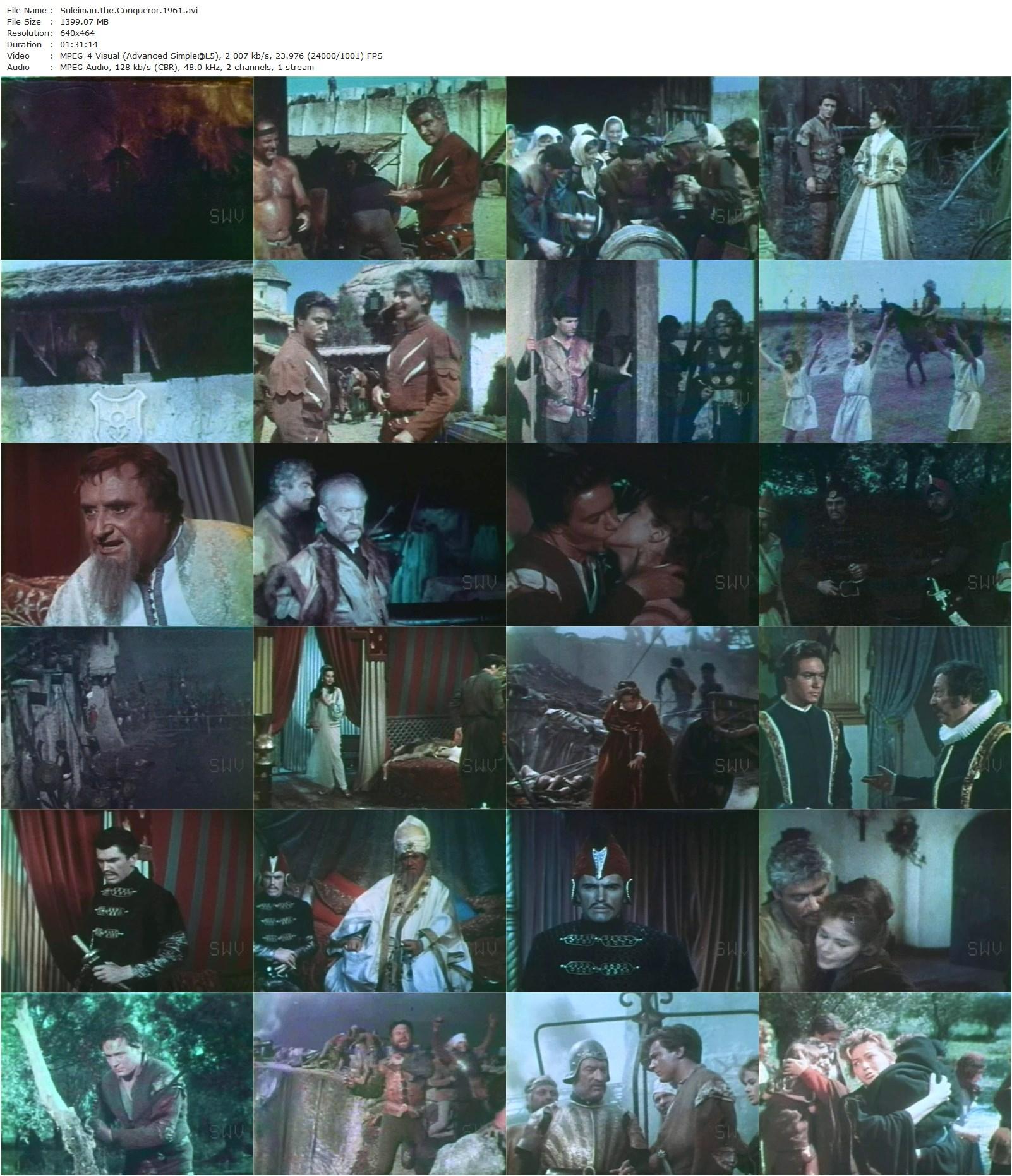 Suleiman the Conqueror AKA Solimano il conquistatore (1961) Vatroslav Mimica, Mario Tota, Edmund Purdom, Giorgia Moll, Alberto Farnese-poster
